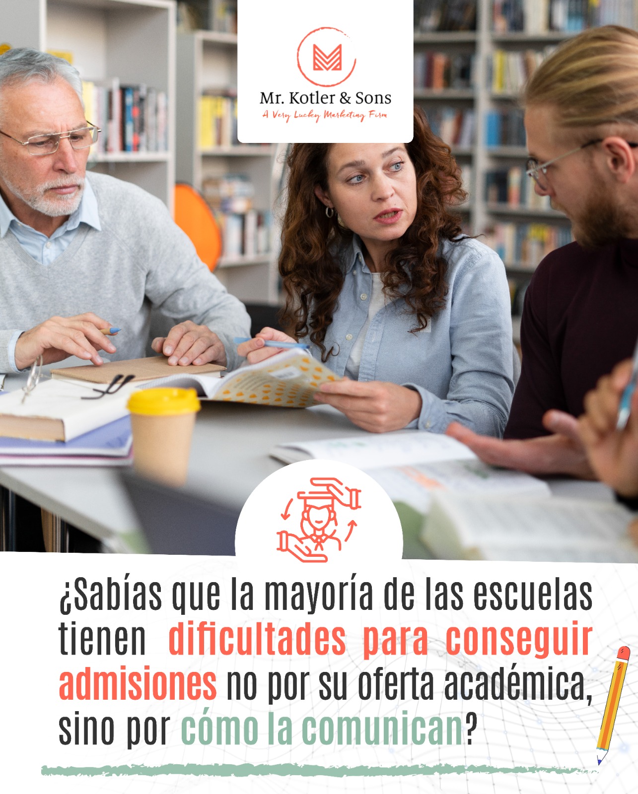 ¡Celebramos con ustedes el lanzamiento de nuestra nueva área: Marketing Educativo!
En Mr. Kotler & Sons, diseñamos el Sistema C.R.E.A. con el cual ayudamos a las instituciones educativas a crecer sus admisiones desde el primer mes, comunicar mejor sus fortalezas y construir comunidades de familias mucho más sólidas.
Visita nuestra página y agenda hoy tu cita para conocer qué puede hacer nuestro equipo de especialistas por tu colegio:
https://www.mrkotler.com.mx/es/marketing-educativo
#mrkotlerandsons #marketingeducativo #colegios #escuelas