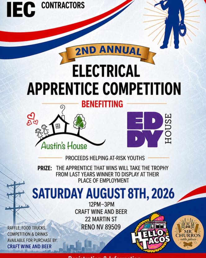 We are so excited to have the date locked in for our 2nd Annual Apprentice Competition! Please join us on Saturday August 8th at Craft Wine and Beer from 12pm-3pm. All proceeds benefit Austin's House and Eddy House, and we are still in need of sponsors, raffle baskets, and volunteers. This is a community event you don’t want to miss, and we can’t wait to see you there! 💡