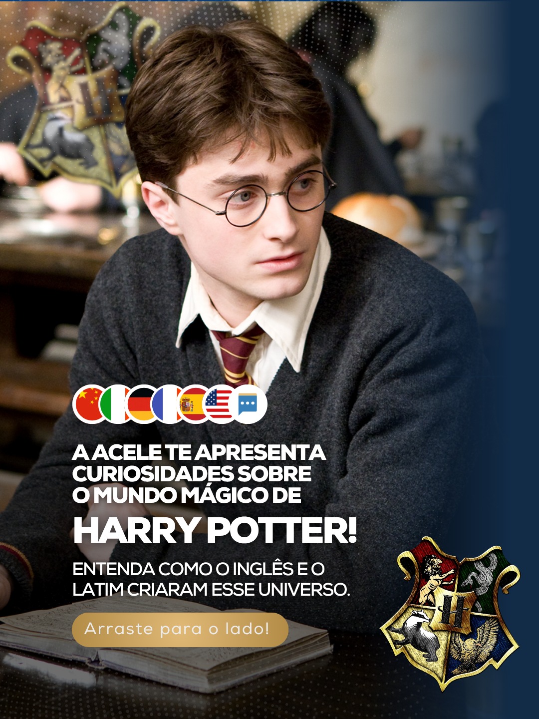 Accio, fluência! 🪄 No mês de maio celebramos o Dia Internacional do Harry Potter e mergulhamos no universo que transformou a literatura. Você já parou para pensar no desafio que é traduzir esse mundo de feitiços e criaturas mágicas?
Das casas de Hogwarts aos trocadilhos britânicos, ler os originais revela nuances que só quem domina o inglês consegue captar totalmente. Destrave sua leitura e descubra segredos que as legendas não contam com a metodologia da ACELE.
A magia acontece na ACELE! ⚡
#Acele #HarryPotterDay #InglesComFilmes #DicasDeIngles #Hogwarts