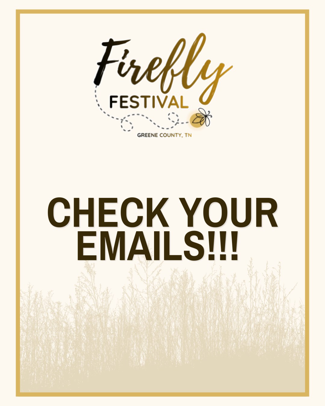 ✨ Firefly Lottery Update ✨
The Firefly Lottery has officially closed, and we are excited to welcome this year’s participants!
We also wanted to let everyone know there was a glitch with the RallyUp system that sent some people an email saying they were not selected when they actually were. A second follow up email with the correct information was sent from the account manager, Mark Healey.
Please check your spam and junk folders just in case you missed the updated email.
If you were selected, registration must be completed by May 10th or your spot will be forfeited to the next participant in line.
Thank you all for your patience and excitement. We can’t wait for another amazing Firefly experience in Greeneville! ✨