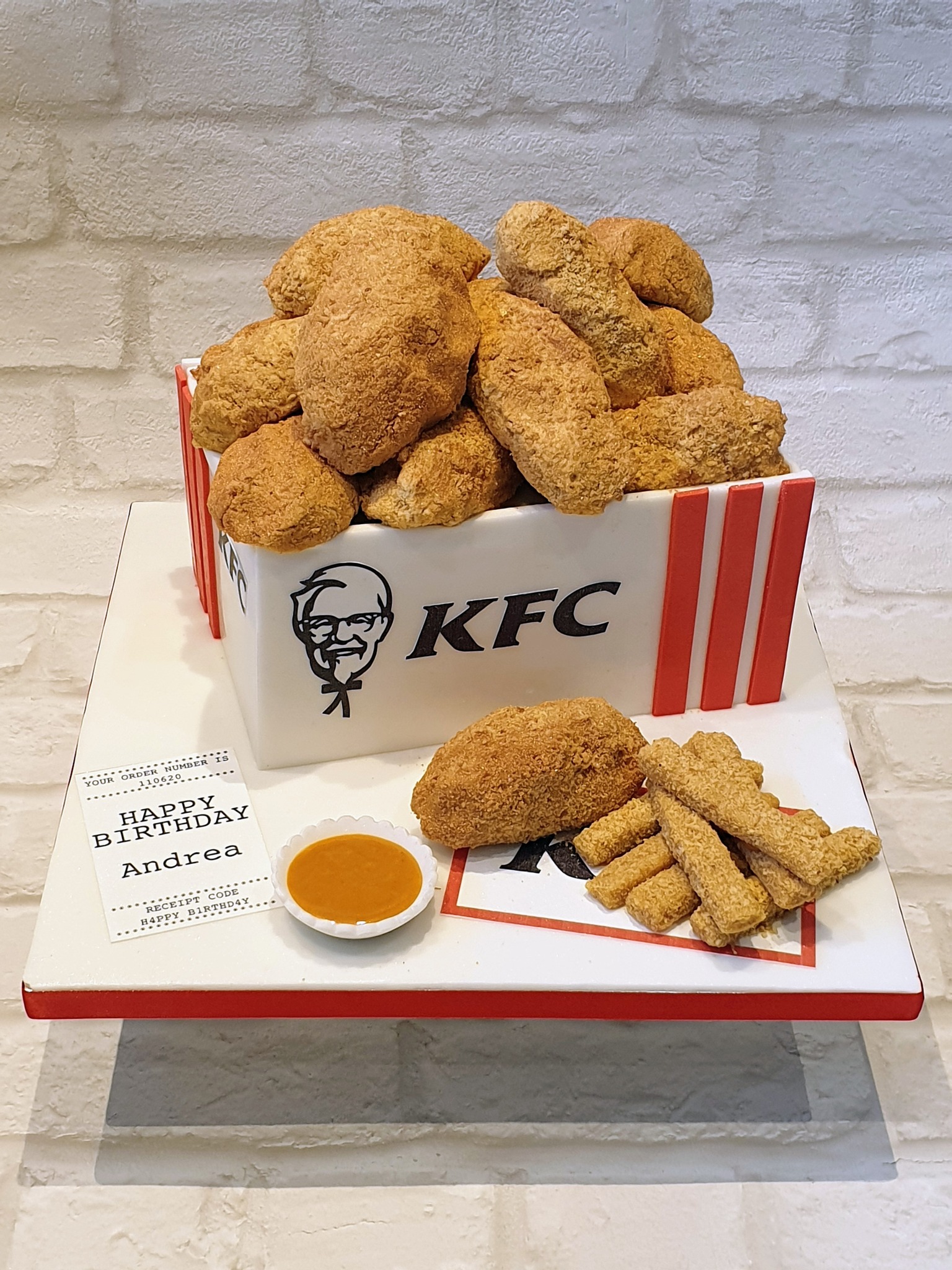 ...is it Cake? Is it Chicken?
no! Its both & its Finger-lickin' good!
Who knew a bucket of "fried chicken" could taste so sweet? 🍗🍰
#KFC #ChickenBucketCake #FoodIllusion #FingerLickinGood #CustomCakes #birthdaycake