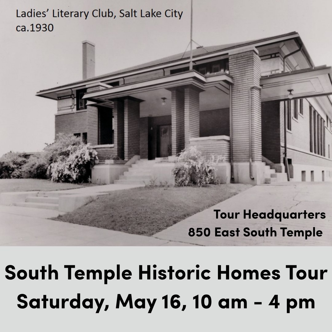 Tomorrow we tour! We can't wait to see everyone on South Temple this Saturday for our Historic Homes Tour. Pictured: the former Ladies Literary Club at 850 E. South Temple, now @clubhouseslc and our headquarters, where the tour begins!
Missed registration? We get it, you can still get your tickets in person when you arrive. See you tomorrow!
#HistoricHomesTour #SouthTemple #PreservationUtah #SaltLakeCity #HistoricPreservation #BuiltToEndure #Utah