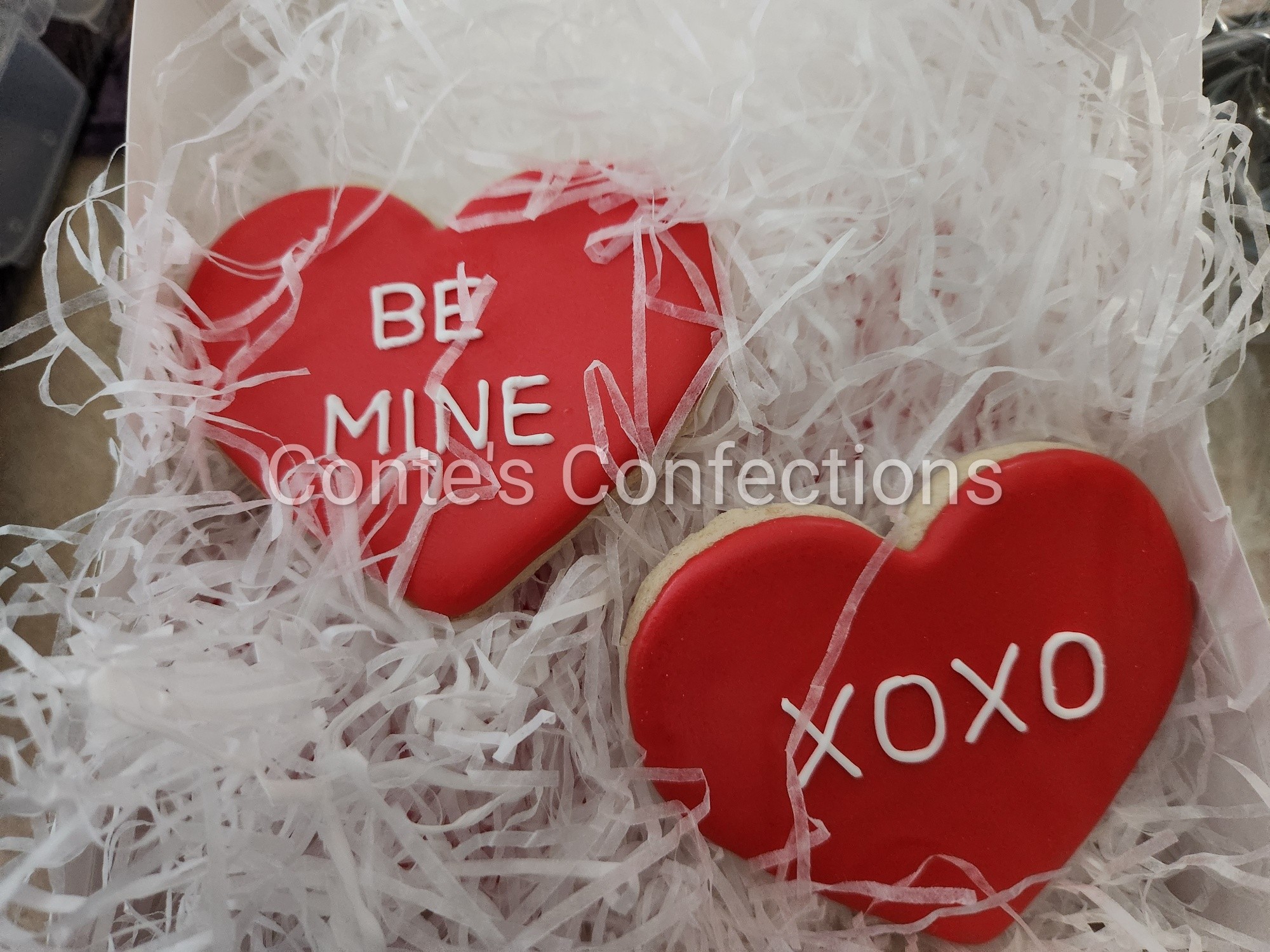 Heart sugar cookies.