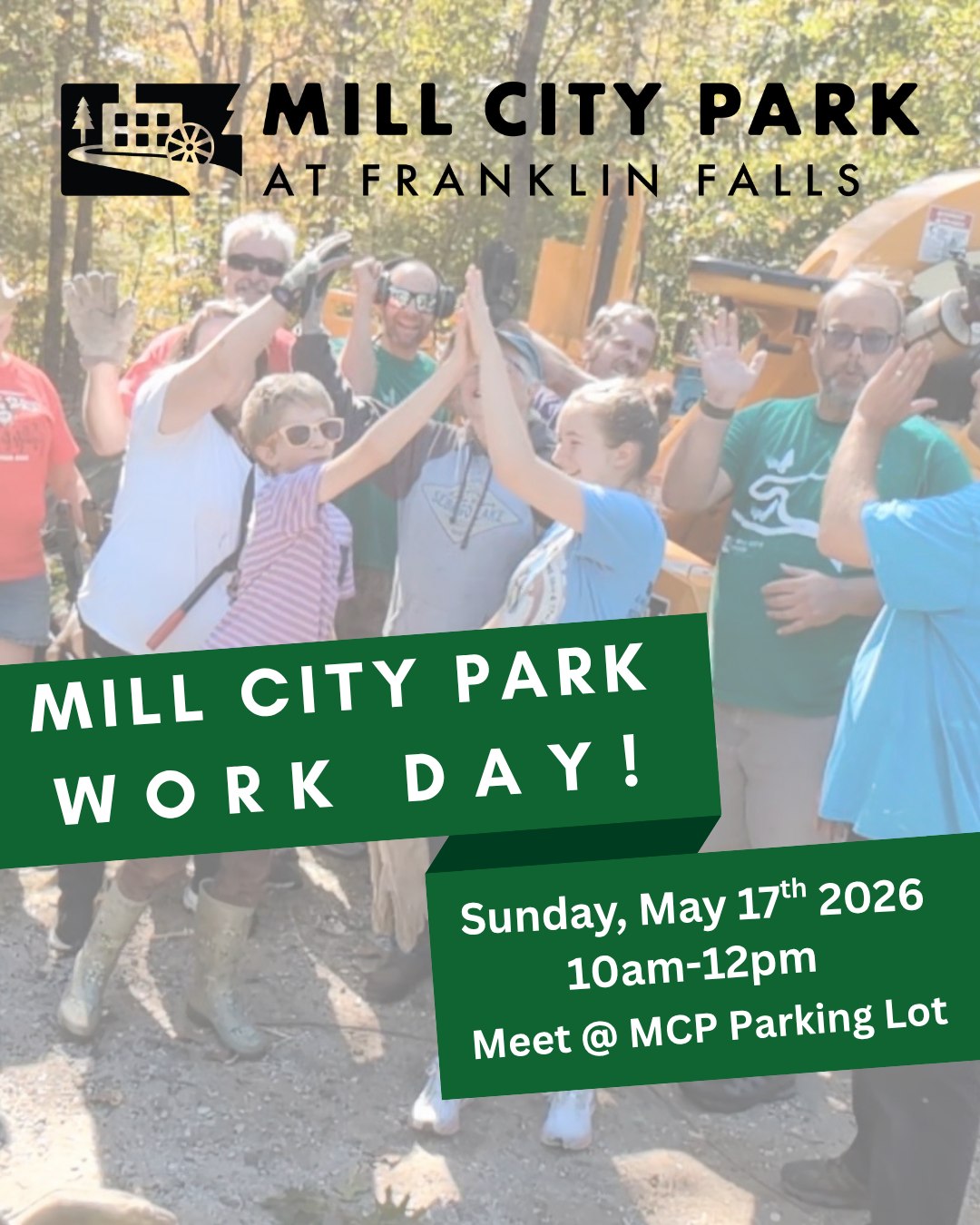 Join us for the next Mill City Park Work Day as we roll up our sleeves to help spruce up and maintain this wonderful park! We’ll be clearing debris, improving trails, and putting in the work to keep Mill City Park beautiful and accessible for everyone.
Whether you can lend a hand for an hour or the whole day, every bit helps 💪
🛠 Trail cleanup & development
🌿 Outdoor fun with a great crew
📍 Mill City Park
📅 May 17th, 2026 10AM-12PM
Bring gloves, sturdy shoes, water, and a good attitude! Help us shape the future of Mill City Park — one trail at a time!
#franklinnh #surffranklin #franklinfirst #smallcitybigthings #millcityparkatfranklinfalls #millcitypark