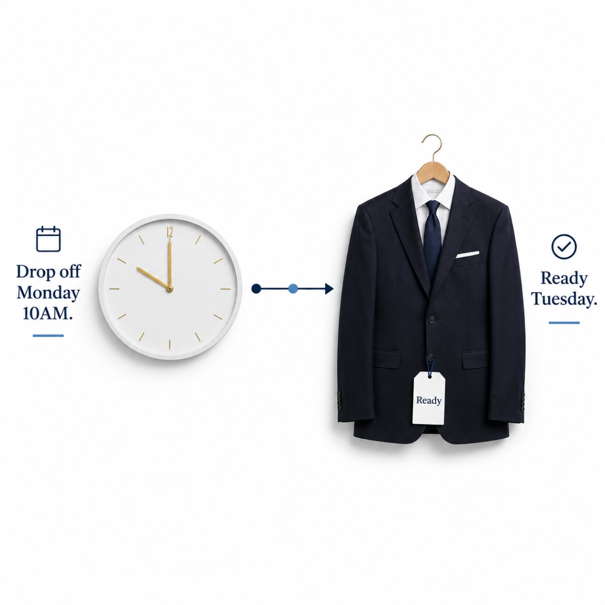 ❓ The FAQ we get asked before almost every first booking:
"How long does dry cleaning actually take?"
Here's the honest answer — and we think you'll be surprised.
⏱️ Standard turnaround: 2–3 business days
⚡ Express turnaround: 24 hours
🚀 Same-day: Available for orders received before 10 AM
So if you drop something off Monday morning, you could have it back by Tuesday.
If you schedule a pickup Monday and request express — it's back Wednesday.
For most garments? 48 hours from your door to our hands and back again.
"But what about complex items?"
Wedding dresses: 3–5 days — precision work takes time.
Heavily stained items: We'll call you after inspection to give an exact timeline.
Bulk corporate or B2B orders: We'll build a custom schedule that works for your operation.
The 3 things that affect timing:
1. Service level (standard / express / same-day)
2. Garment complexity
3. Whether you book a pickup or drop off in store
The fastest path: call us before 10 AM for same-day. It genuinely exists.
Cleanie says:
💬 "Same-day dry cleaning. Not a myth. Not a dream. Just call before 10."
📞 1300 656 895 | 📍 Braddon & Hawker | 🌐 thecleancloset.com.au
#FAQ
#SameDayDryCleaning
#ExpressDryCleaning
#QuickTurnaround
#LaundryFAQ
#DryCleaningTime
#ConvenienceCleaning
#GarmentCare
#DryCleaningCanberra
#CanberraLaundry
#TheCleanCloset
#Cleanie