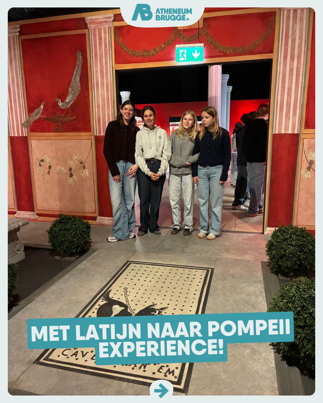 🏛 🌋 De Latinisten van het tweede en derde jaar uit @msbruggecentrum en @atheneumbrugge trokken samen naar Brussel om zich onder te dompelen in de oudheid. Twee immersieve tentoonstellingen stonden op het programma: De laatste dagen van Pompeii en De Horizon van Cheops. De rest is geschiedenis...
-
#ikbeneenatheneeër #samenlerensamenleven #fieroponsgo #campusbruggecentrum