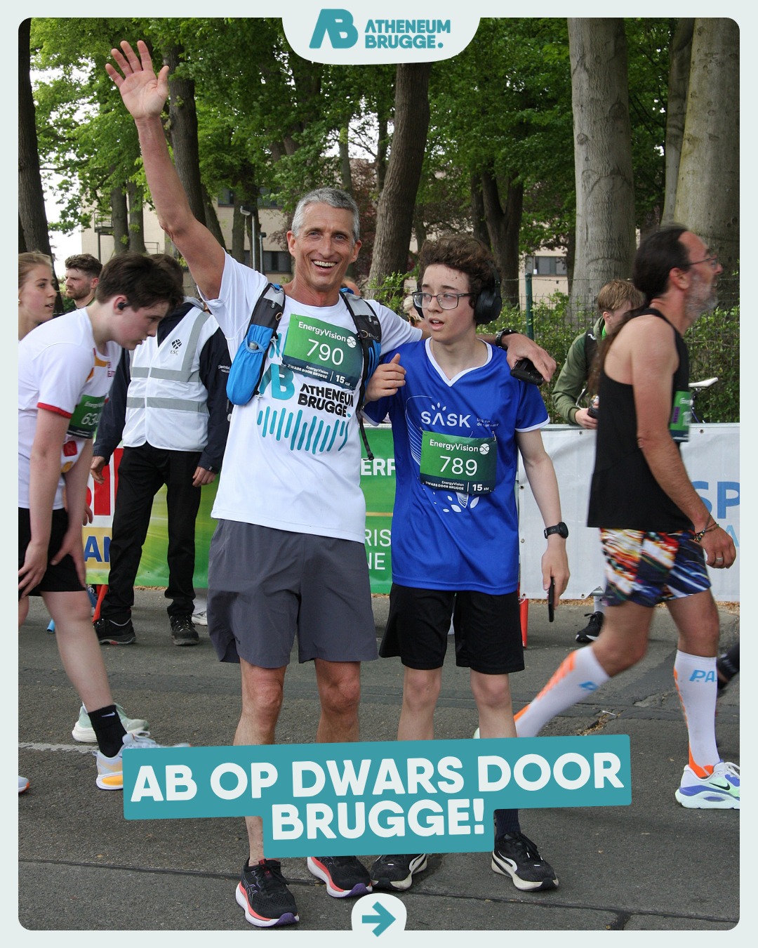 🏃♀️🏃🥇 Dwars door Brugge op moederdag, een traditie in Brugge! AB tekende alweer present met een grote delegatie voor het parcours van 5 km en uiteraard ook voor de volledige 15 km door het mooie Brugge. Proficiat aan de sportievelingen. Net op tijd over de finish voor het taartje bij de mama 🍰?
-
#ikbeneenatheneeër #samenlerensamenleven #fieroponsgo #abbeweegt