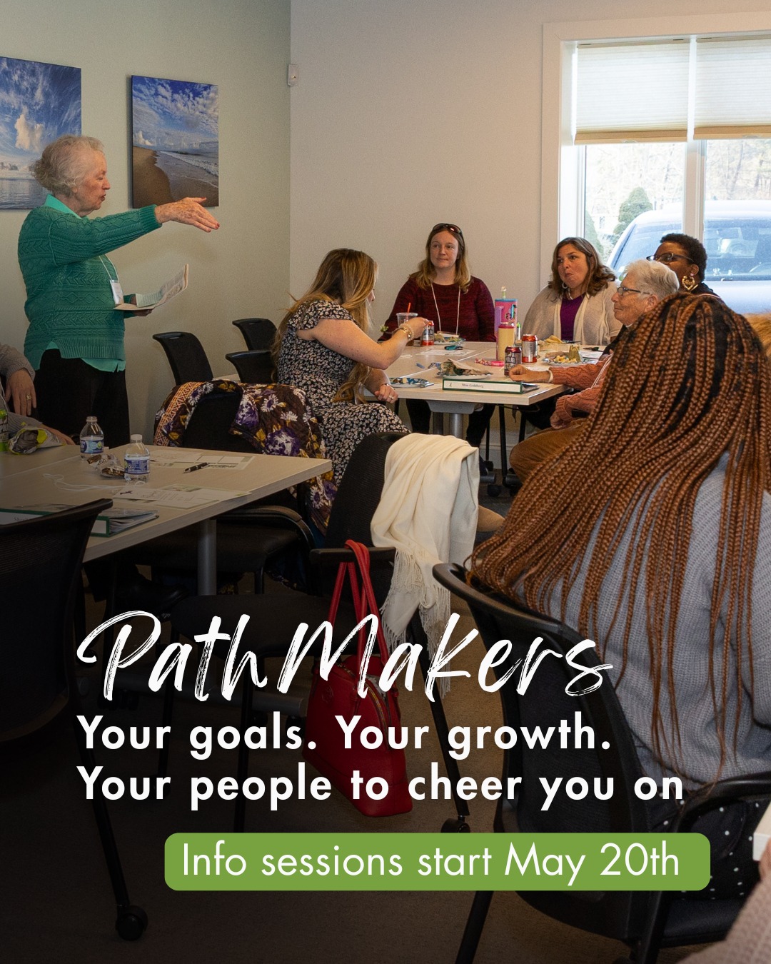 The PathMakers Program is back for 2026-27 and we want YOU in it! This facilitator-led peer mentoring program helps women build confidence, find their strengths, and work toward a personal goal alongside a community that gets it.
One evening a month. Nine months. Two cohorts. A whole lot of growth. Come to a free Info Session to learn more!
📍 Wed, May 20 | 6-7PM | Hyannis
📍 Wed, May 27 | 4-5PM | Harwich
📍 Wed, June 3 | 5-6PM | Osterville
📍 Mon, June 8 | 12-1PM | Zoom
📍 Wed, June 17 | 4-5PM | Falmouth
📍 Tue, June 30 | 5-6PM | Brewster
📍 Wed, July 8 | 12-1PM | Zoom
📍 Tue, July 14 | 6-7PM | Falmouth
📍 Thu, July 23 | 4-5PM | Hyannis
📍 Wed, July 29 | 5-6PM | Mashpee
📍 Thu, Aug 6 | 12-1PM | Zoom
📍 Mon, Aug 10 | 4-5PM | Harwich
Email info@wecancenter.org or call 508-430-8111 to register.