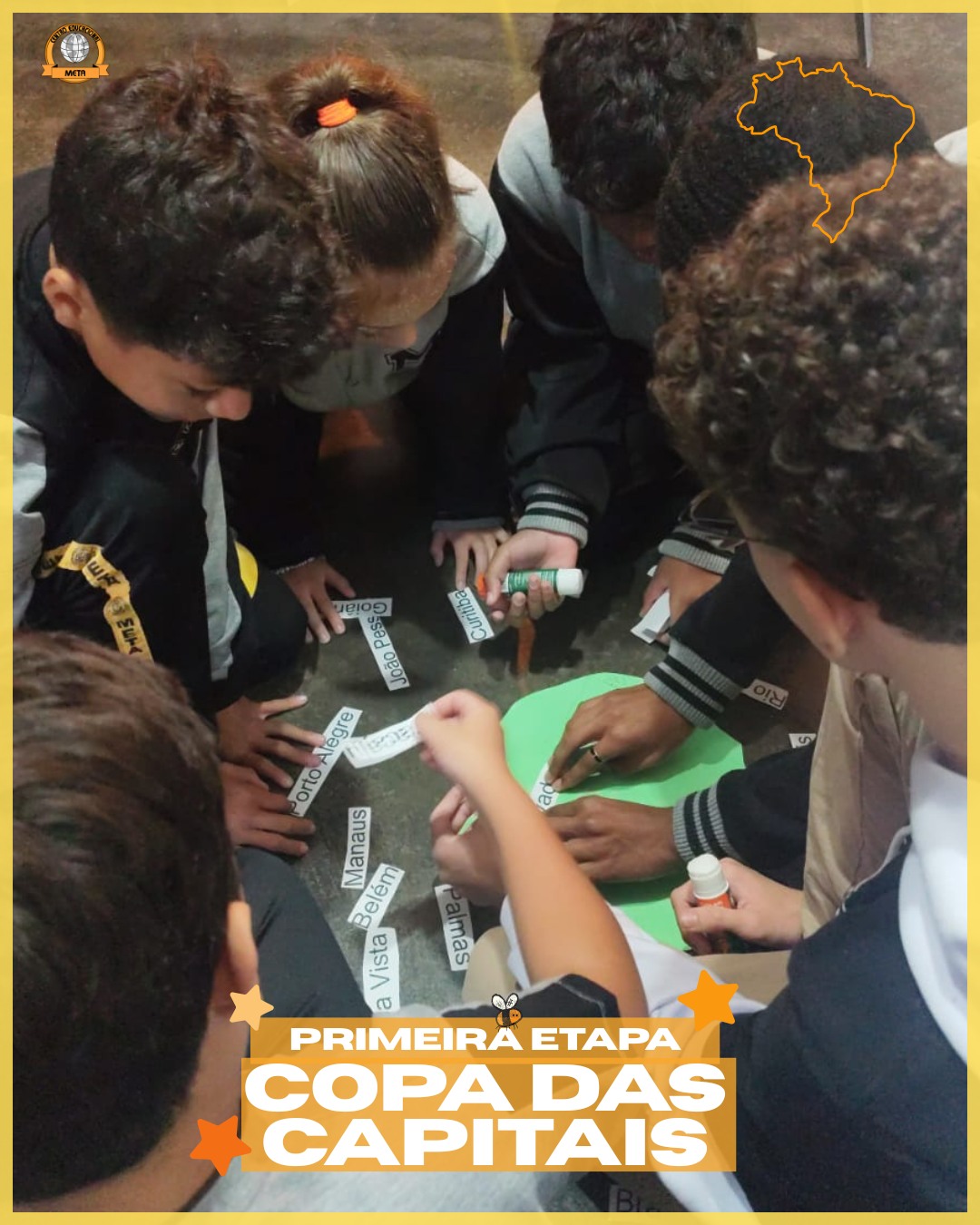 Hoje foi a primeira etapa da Copa das Capitais, parabéns aos dois times que continuam na competição! Parabéns também a todos os alunos que participaram, pelo esforço e trabalho em equipe, continuem assim! 🐝
Logo mais teremos as demais etapas!