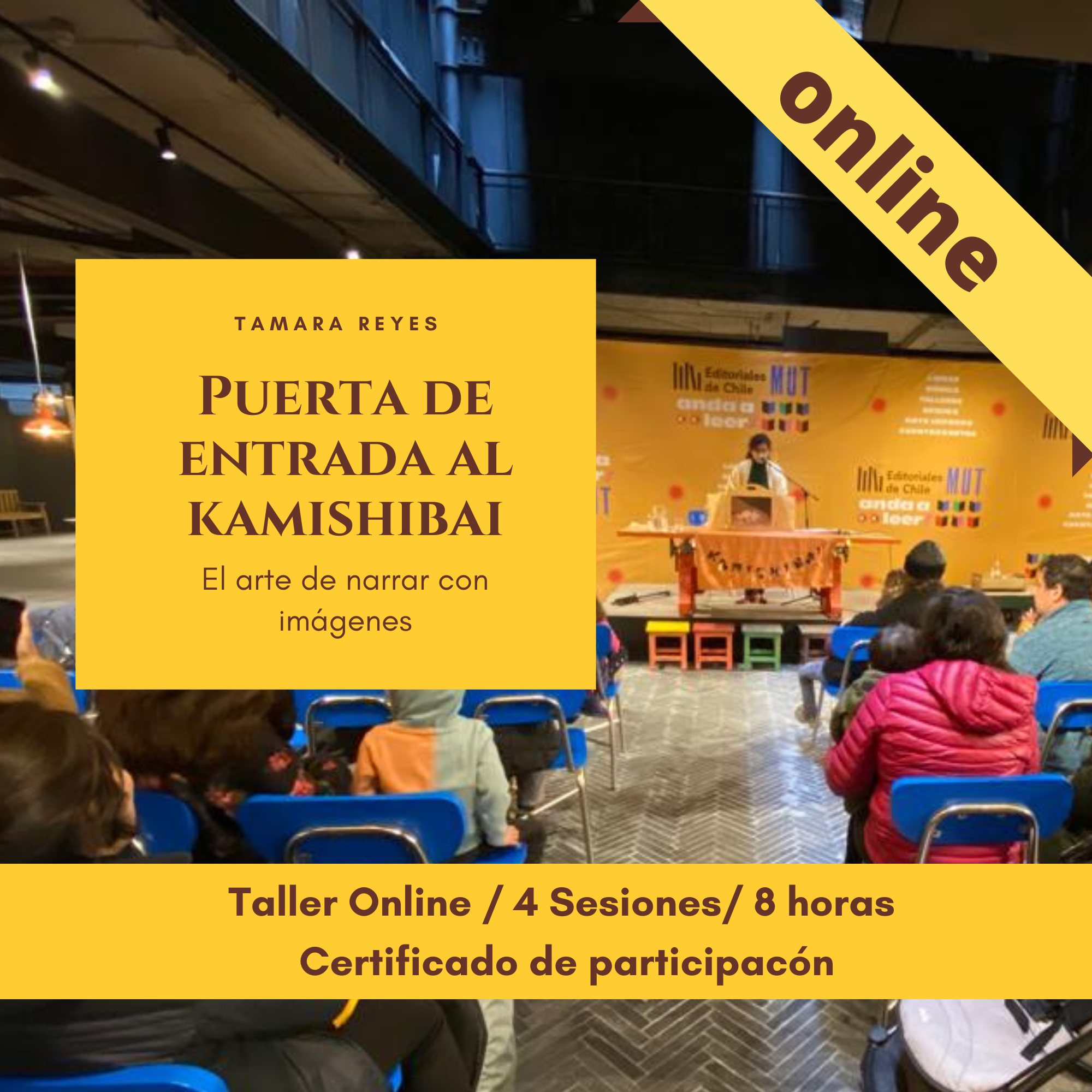Puerta de entrada al kamishibai (online)
Este taller es un primer acercamiento a este formato narrativo de origen japonés.
A lo largo de 4 sesiones vamos a recorrer su historia, entender su funcionamiento y explorar cómo adaptar un relato a su lógica visual y secuencial.
Está pensado para quienes quieran conocer este lenguaje y comenzar a trabajar con él desde la narración. Es un curso principalmente teórico.
✨ No necesitas experiencia previa
📅 Inicio: 27 de mayo
💻 Modalidad online (4 sesiones)
💰 Valor: $35.000
Este taller también funciona como puerta de entrada al laboratorio presencial de creación en kamishibai.
🔗 Inscripciones en nuestro sitio web www.calcetinesanimados.com