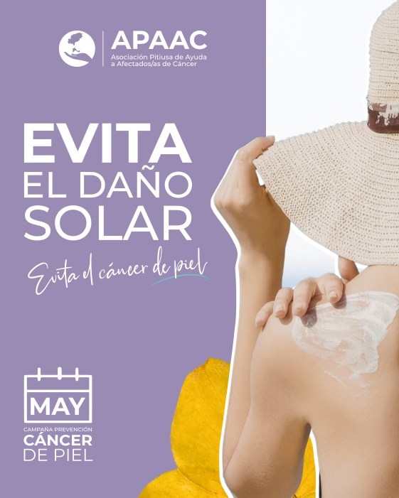 Porque la concienciación y la prevención es primordial para evitar el Cáncer de Piel. "Evita el daño solar, evita el Cáncer de piel"