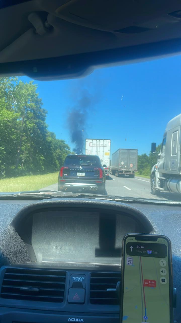 Our third time to be sitting still in traffic today heading east on I-30.