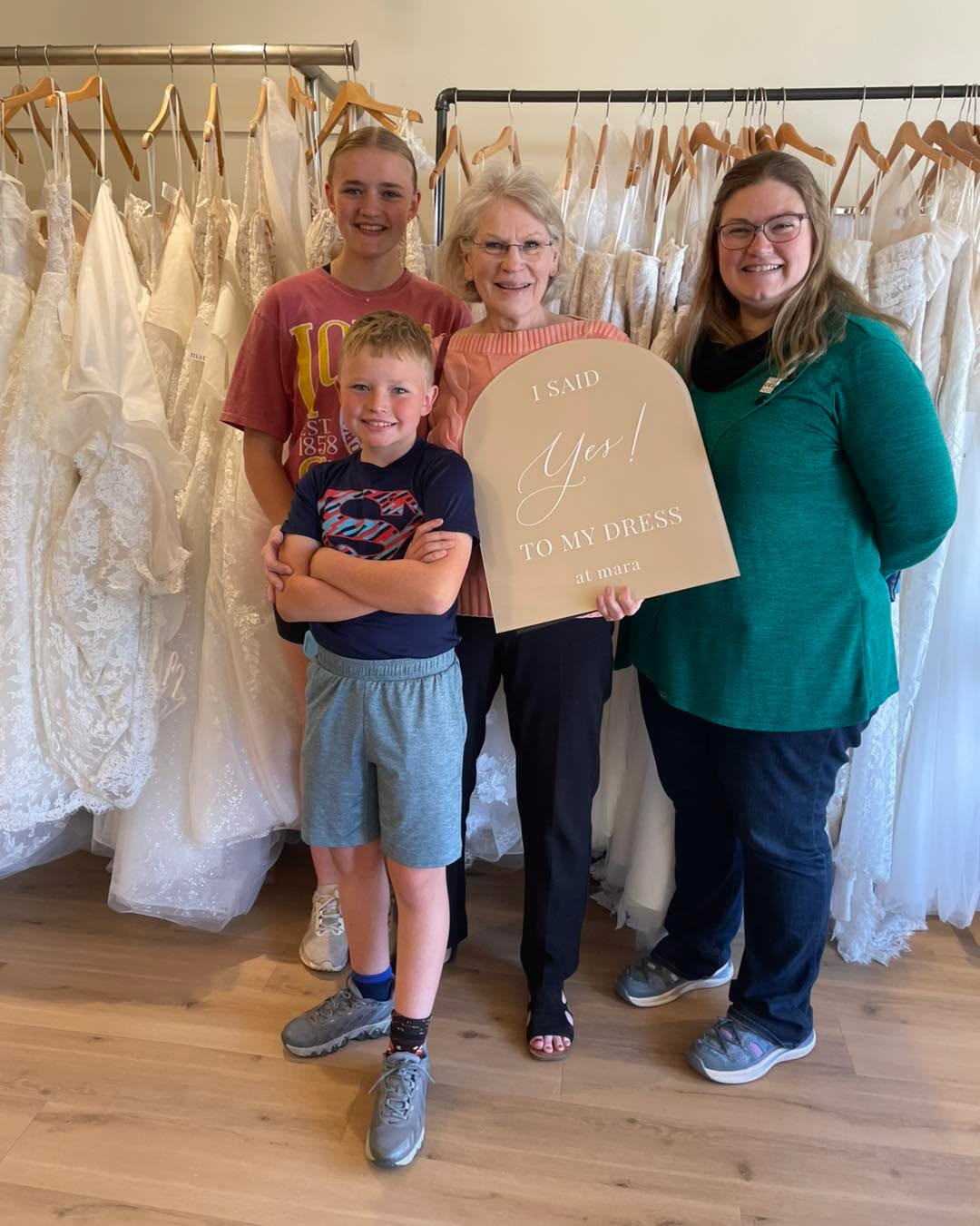 Miss Linda (the sweetest soul!) is celebrating a second chance at love, & we’re so honored to be part of her story.
She came in open to exploring both our bridal & evening collections, with a few favorites along the way. It wasn’t until her stylist pulled a wildcard dress that everything clicked — suddenly she could see the perfect dress for her intimate backyard celebration.💫
With custom alterations & special accessories, her look will be completely her own.
Thank you, Linda & family, for supporting small. 🤍 We truly can’t wait for the big day!