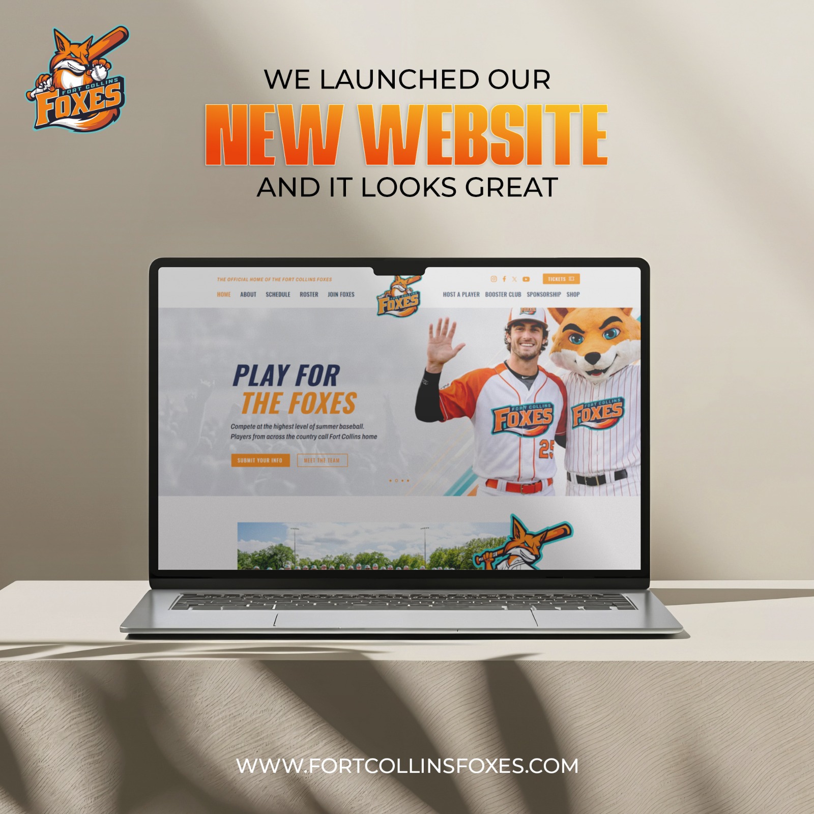 The brand-new Fort Collins Foxes website is officially LIVE and better than ever! ๐ป
Check out our 2026 roster featuring player photos as we continue building one of the top summer collegiate baseball experiences in the country. From players across Northern Colorado to talent from around the world, get to know the Foxes who will be taking the field this summer!
Weโve also completely upgraded our Foxes merch shopping experience, making it easier than ever to grab your favorite hats, shirts, jerseys, and more.
To see for yourself, click the link in our bio!
#focofoxes // #focobaseball