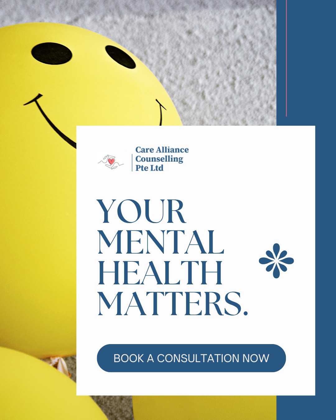 💙 Your Mental Health Deserves Care & Attention 🌿
Taking care of your emotional well-being is just as important as caring for your physical health. At Care Alliance Counselling, we provide a safe, supportive, and non-judgemental space where you can openly share your thoughts, emotions, and personal struggles. ✨
Whether you’re facing stress, anxiety, relationship challenges, burnout, or emotional difficulties, our counselling sessions are designed to help you gain clarity, build resilience, and work towards a healthier state of mind. 💖
Healing takes time, and you do not have to face it alone — support is always available when you’re ready.
📞 Contact us: https://wa.me/+6586703302
🌐 Learn more: www.carealliancecounselling.com
✉️ Email us: info@carealliancecounselling.com
📍 Visit us: 20 Kramat Lane, #04-11 United House Somerset, Singapore 228773
#CareAllianceCounselling #MentalWellness #CounsellingSG #EmotionalSupport #MentalHealthAwareness #TherapySupport #StressRelief #MentalHealthCare #WellBeingSG #HealingJourney