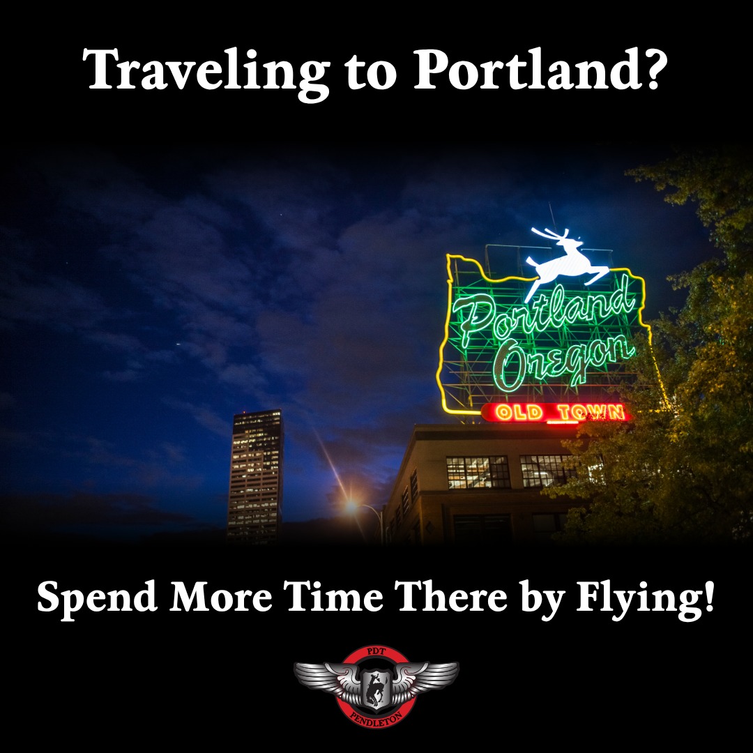 Headed to Portland? ✈️ Skip the drive. Take the sky.
Flying out of Pendleton Airport gets you there faster, smoother, and way less stressed.
No traffic. No long stretches of highway. No “are we there yet?” energy.
Just a quick hop and you’re landing in PDX feeling refreshed and ready to go.
Just Get There! Book your flight today by clicking the link in our bio.
.
.
#PendletonAirport #PDT #PDX #Travel