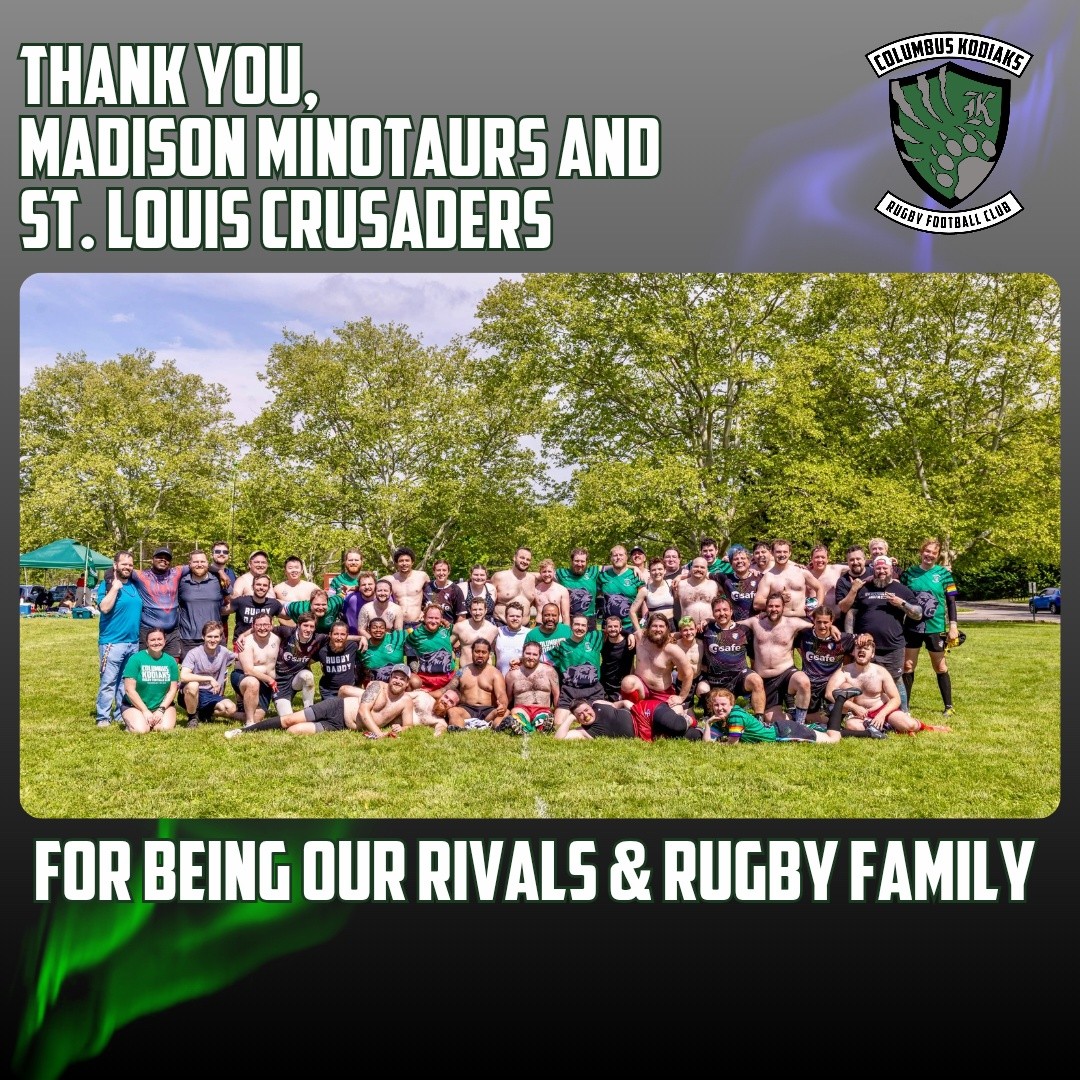 The biggest of thank yous to @madisonminotaursrugby and @crusadersstl for coming out and playing three amazing games of rugby with us this weekend! ๐ The @madisonminotaursrugby came out victorious in the first match, but the Kodiaks were able to hold off the @crusadersstl and secure a victory in the second match. Everyone came together for one final grab bag game of rugby to cap off an amazing Saturday! What a way to finish our last home game of the season!!! ๐๐