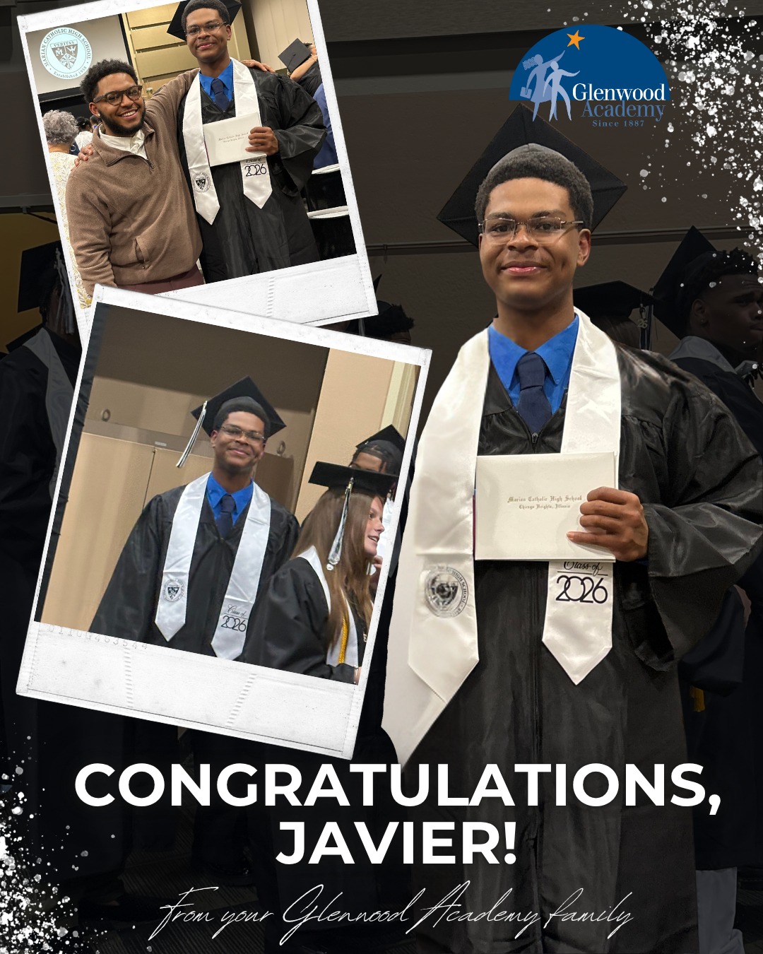 Huge congratulations are in order for Glenwood Academy senior Javier, who just officially graduated from Marian Catholic High School! 🥳👨🎓
Javier, your Glenwood family could not be prouder of you. Seeing you reach this major milestone is a testament to your hard work, dedication, and incredible character. We know this is just the beginning of a brilliant next chapter! 🌟
Please join us in showering Javier with love and congratulations in the comments below! 👇💬
#GlenwoodAlumni #MarianCatholic #ClassOf2026 #HighSchoolGraduate #ProudFamily #OnceAWildcat AlwaysAWildcat #NextChapter