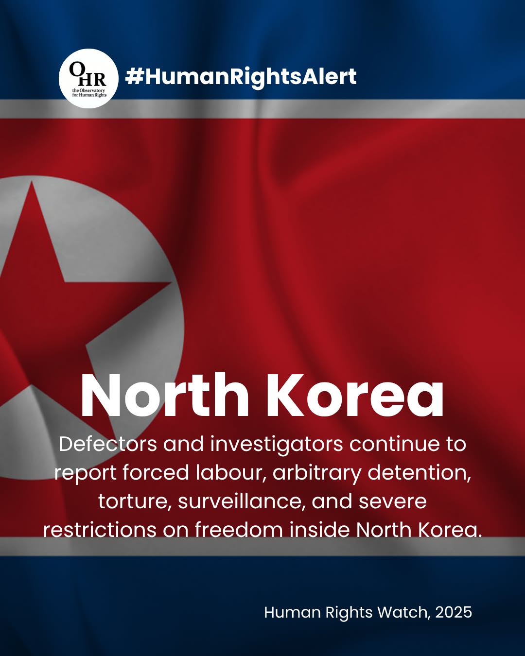 According to Human Rights Watch (2025), North Korea continues to maintain one of the world’s most repressive systems, marked by arbitrary detention, forced labour, extreme surveillance, and severe restrictions on freedom of expression and movement.
Entire generations grow up without access to independent information or basic civil liberties. Fear and punishment remain tools of political control.
📢 Human rights cannot stop at borders.
#ohr #theobservatoryforhumanrights #humanrights