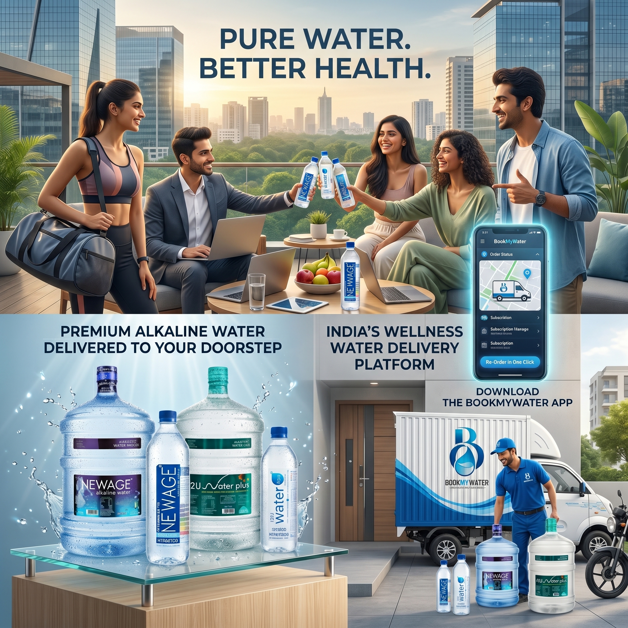 Stay hydrated the healthy way with premium alkaline water delivered right to your doorstep! 💧🚚
With BookMyWater App
, enjoy fresh pH 8+ & pH 9.5+ alkaline water for your home, office, gym, and daily wellness needs. From 20L jars to 1L and 500ml bottles — healthy hydration is now just a tap away. 📱✨
✅ Fast Doorstep Delivery
✅ Premium Alkaline Water
✅ Eco-Friendly Delivery
✅ Easy Ordering Through App
✅ Trusted by Families Across Bengaluru
Drink smarter. Live healthier. Choose BookMyWater today! 💙
📲 Download Now: BookMyWater App
📞 Call / WhatsApp: 8618861264
#BookMyWater #AlkalineWater #HealthyHydration #WaterDelivery #Bengaluru #WellnessWater #DrinkHealthy #PH9Water #HydrationGoals #HealthyLifestyle #20LJar #MineralWater #DoorstepDelivery #WaterApp #H2UWaterPlus