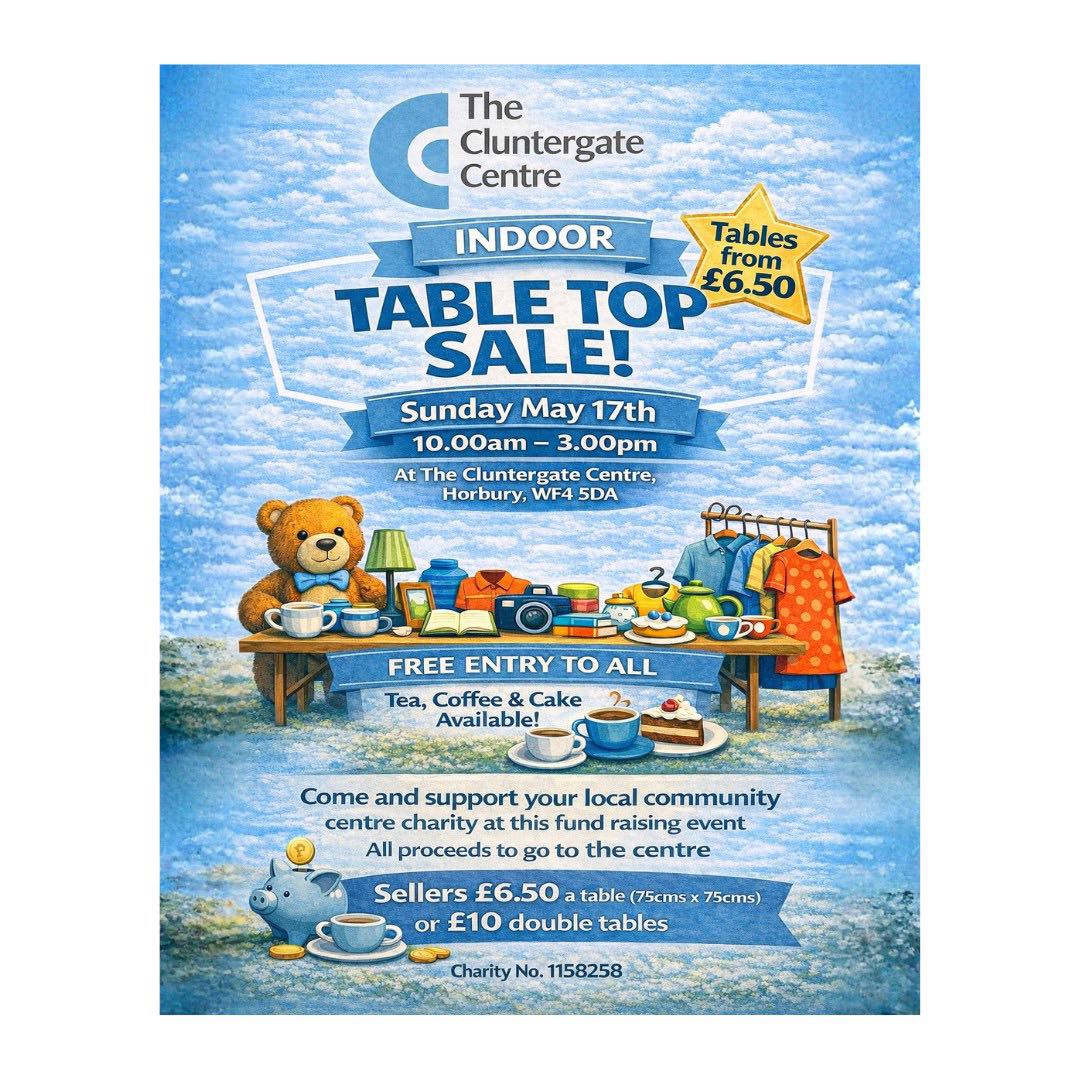 Don’t forget to pop into our table top sale today!
#community #lovehorbury