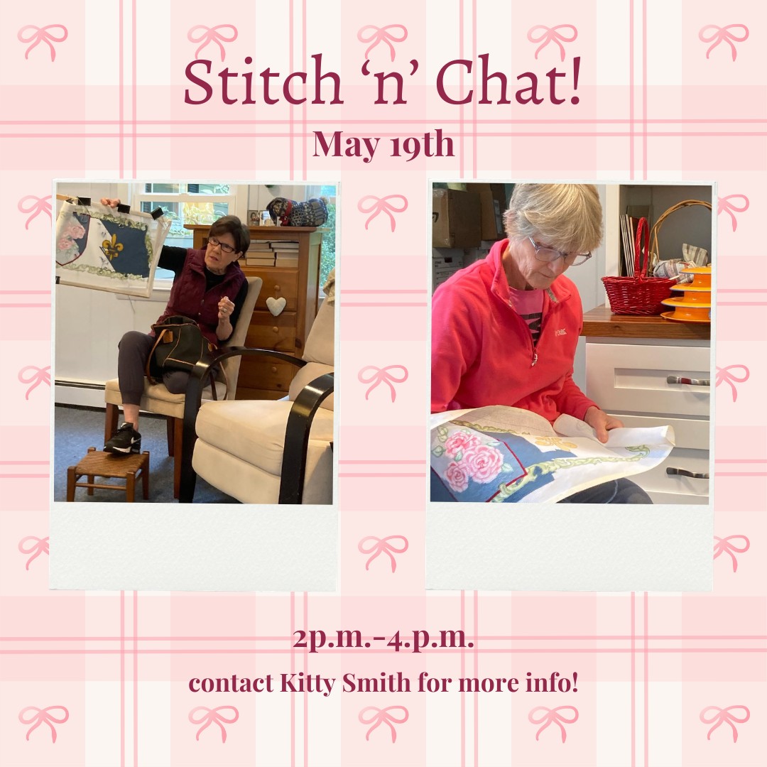 Don't miss out on Stitch 'n' Chat! Join us TOMORROW from 2-4p.m. We look forward to seeing you there!
#stitching ✂ #CommunityEvent