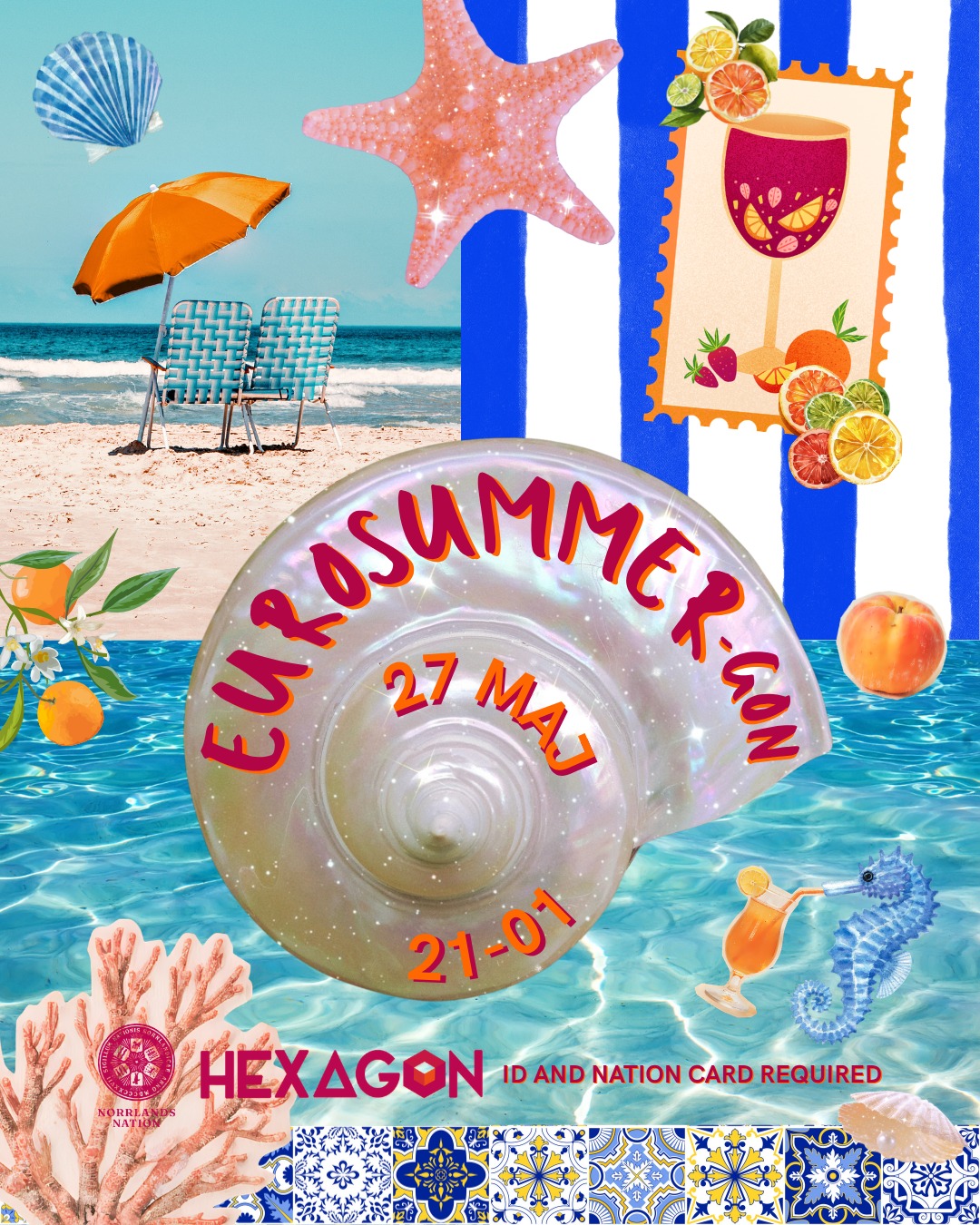 Tagga igång sommaren på terminens sista onsdagsklubb på Norrlands nation! Välkomna på EUROSUMMER-GON! 🐚
🌊 Datum: 27 maj
☀️ Tid: 21-01
🐬 Plats: Discot
🌺 Pris:
Gratis för alla fram till 22:00, därefter 80 kr.
Gratis hela kvällen för medlemmar av Norrlands nation.
ID och nationskort krävs.
___
Let's get the summer party started with the last Wednesday club of the semester at Norrlands Nation! Welcome to EUROSUMMER-GON! 🐚
🌊 Date: May 27th
☀️ Time: 21-01
🐬 Place: Discot
🌺 Price:
Free for all until 22:00, then 80 SEK.
Free for members of Norrlands Nation all night.
ID and nation card required.