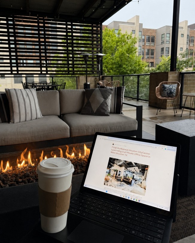 Rainy days just hit different at FUSE ☕🌧️
Grab a coffee, get cozy, and enjoy the covered patio while staying productive. Come see your new favorite workspace ✨
#FUSEWorkspace #CoworkingHouston #WorkFromAnywhere