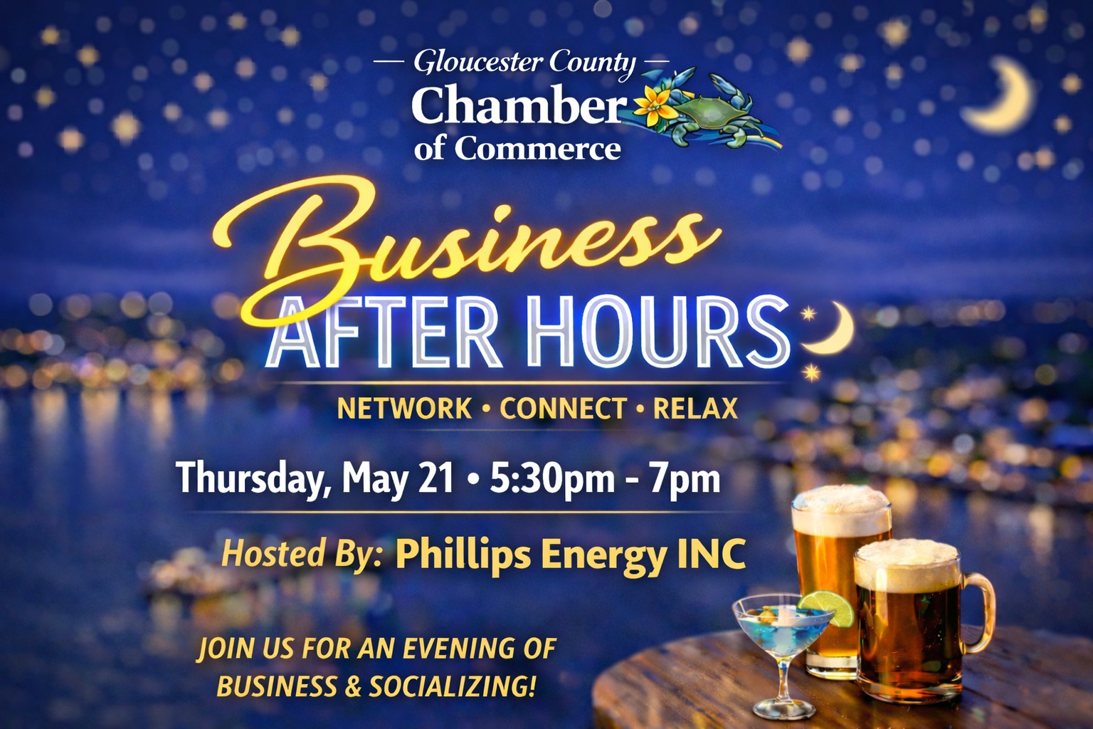 ✨ Chamber Business After Hours is tomorrow! ✨
Join us Thursday, May 21 at 5:30 PM for an evening of networking, community connections, and conversation hosted by Philip Energy.
Come connect with fellow business professionals, support a local business, and build new relationships in our community. We look forward to seeing everyone there!
📍 Philip Energy
🕠 Thursday, May 21 | 5:30 PM
#GloucesterVA #BusinessAfterHours #GloucesterChamber #Networking #SupportLocalBusiness