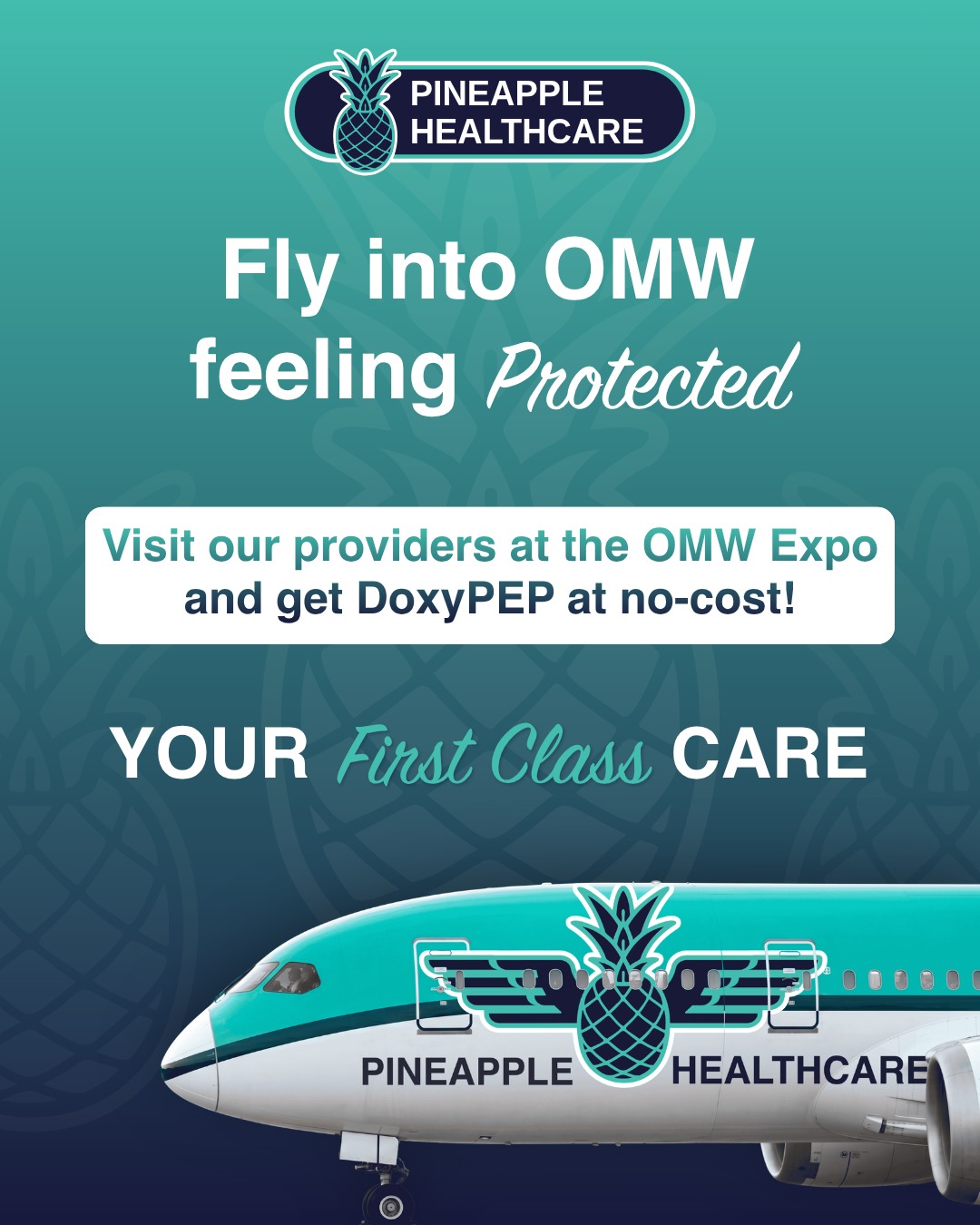 Now boarding: One Magical Weekend ✈️🌈
Visit us at the @onemagicalweekend Expo and check in with our providers for no-cost DoxyPEP, free Pineapple swag, photo ops, and some more surprises! 🍍
Stop by our Pineapple Airlines experience and get ready for a first-class weekend 😎
#bettertogether #onemagicalweekend #OMW2026