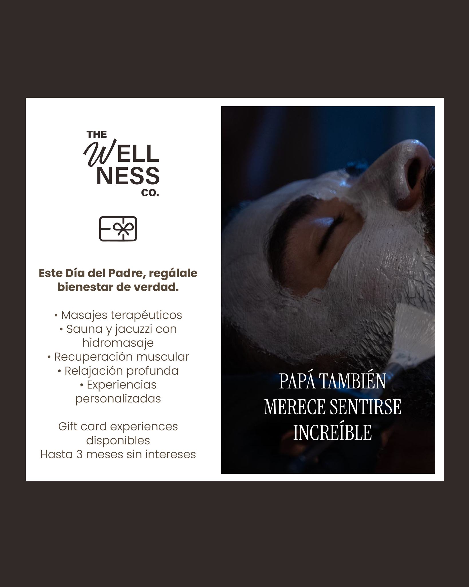 Este Día del Padre, regálale algo que realmente disfrute: descanso, recuperación y bienestar 🤍 Masajes terapéuticos, sauna, jacuzzi con hidromasaje y experiencias diseñadas para ayudarle a liberar tensión, desconectarse y sentirse increíble 🌿
🎁 Gift Card Experiences disponibles
💳 Hasta 3 meses sin intereses
Reserva su experiencia:
📲 WhatsApp 656 100 0721
☎️ 656 740 4720
O envíanos mensaje por redes sociales ✨
