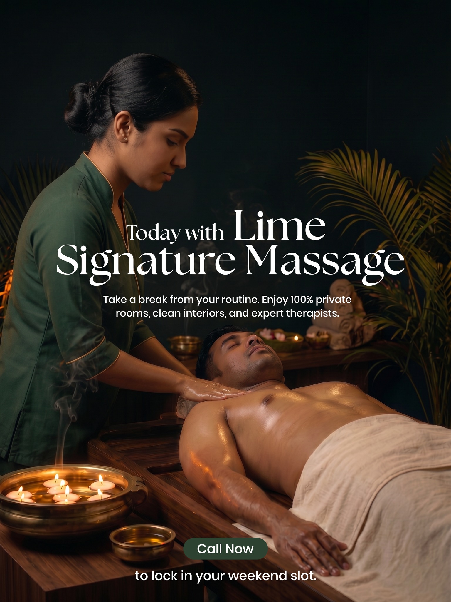 Unwind and reset with the ultimate luxury spa experience. 🌿
If you've been searching for the perfect way to relieve stress and ease muscle tension, our Lime Signature Massage is exactly what your weekly routine is missing.
Here is what awaits you at Lime Spa:
100% Private Rooms for complete peace and privacy.
Pristine, Clean Interiors designed for a serene, hygienic escape.
Expert Therapists trained in professional relaxation therapy.
Don't wait until you're completely burned out to prioritize your wellness. Tap the 'Call Now' button or send us a DM to book your premium body massage session today.
#LimeSpa #SignatureMassage #BodyMassage #SpaDay #RelaxationTherapy