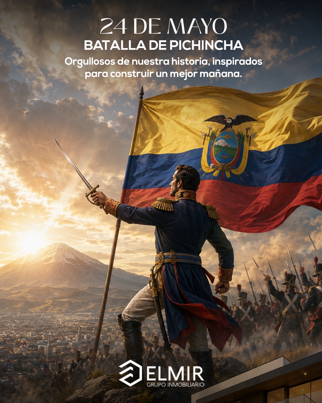 🇪🇨 Hoy recordamos una fecha que marcó nuestra historia y nos inspira a seguir construyendo un mejor futuro.
A 204 años de la Batalla de Pichincha, honramos el valor, la libertad y el legado de quienes soñaron con un mañana mejor para nuestro país.
Porque cada paso que damos hacia el futuro también nace del orgullo por nuestras raíces. ❤️💙💛
📲 Contáctanos por WhatsApp: 095 893 0812 https://www.elmirgrupoinmobiliario.com/
#24DeMayo #BatallaDePichincha #ElmirGrupoInmobiliario #OrgulloEcuatoriano #ConstruyendoFuturo