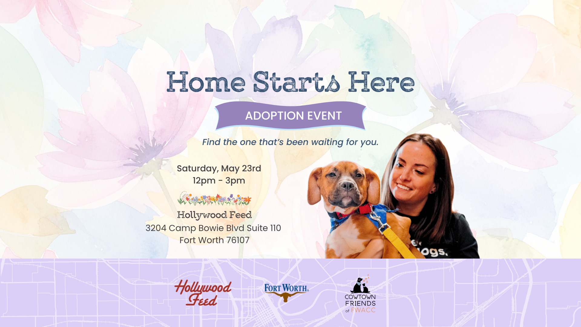 Join us this Saturday from 12-3pm at Hollywood Feed for a spring adoption event. Adoptable dogs from @fortworthacc will be on site ready for a fresh start!
Spring is all about new beginnings, and there’s no better time to meet your match. Spend time getting to know each dog in a relaxed, welcoming environment where their personalities can truly shine. You can also learn more about the adoption process, along with volunteer and foster opportunities.
Hope to see you all there!