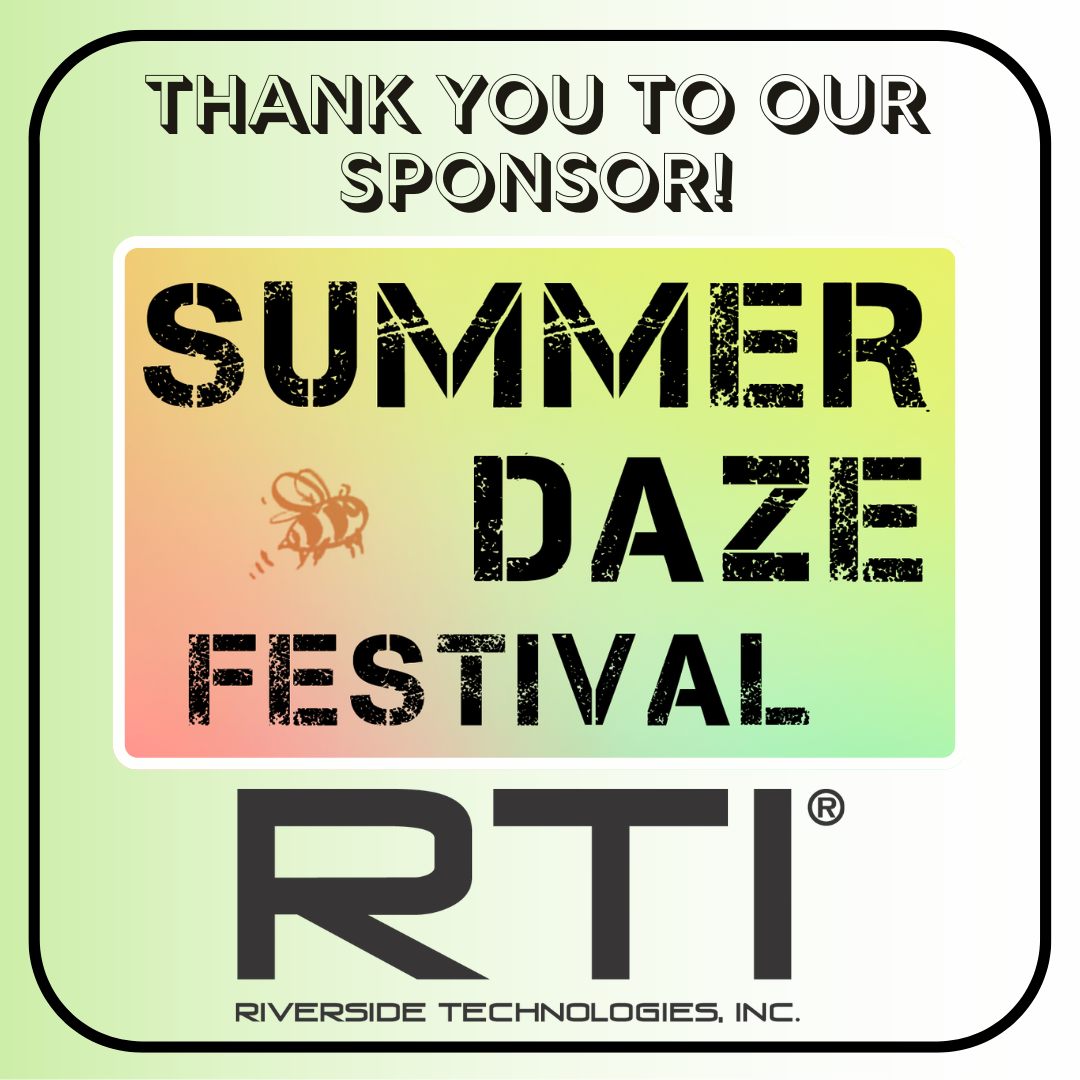 💛 A huge THANK YOU to Riverside Technologies, Inc. for sponsoring Summer Daze Festival! ☀️🌼🐝
Their support helps us bring a day full of music, local shopping, delicious food, family activities, and community fun to downtown Milton.
We’re incredibly thankful for businesses like RTI that continue to invest in our community and help create opportunities for people to connect and celebrate together!💛
#SummerDazeFestival #DowntownMilton #CommunityEvent #SupportLocal #MiltonPA #FestivalSeason #ThankYouSponsors #CommunitySupport
