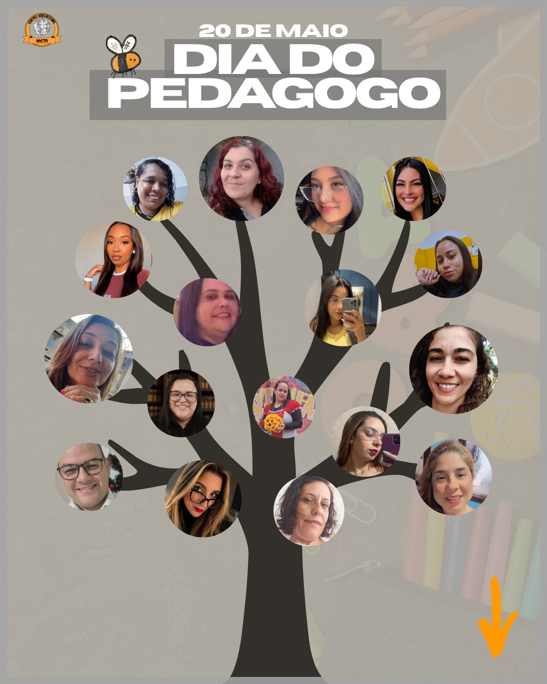 Hoje é o dia de celebrar aqueles que escolheram transformar vidas por meio do conhecimento, do afeto e da esperança. Cada passo que o pedagogo dá, planta sementes na árvore do conhecimento, e colhe frutos de transformação.
Parabéns aos pedagogos do Meta!! 🐝