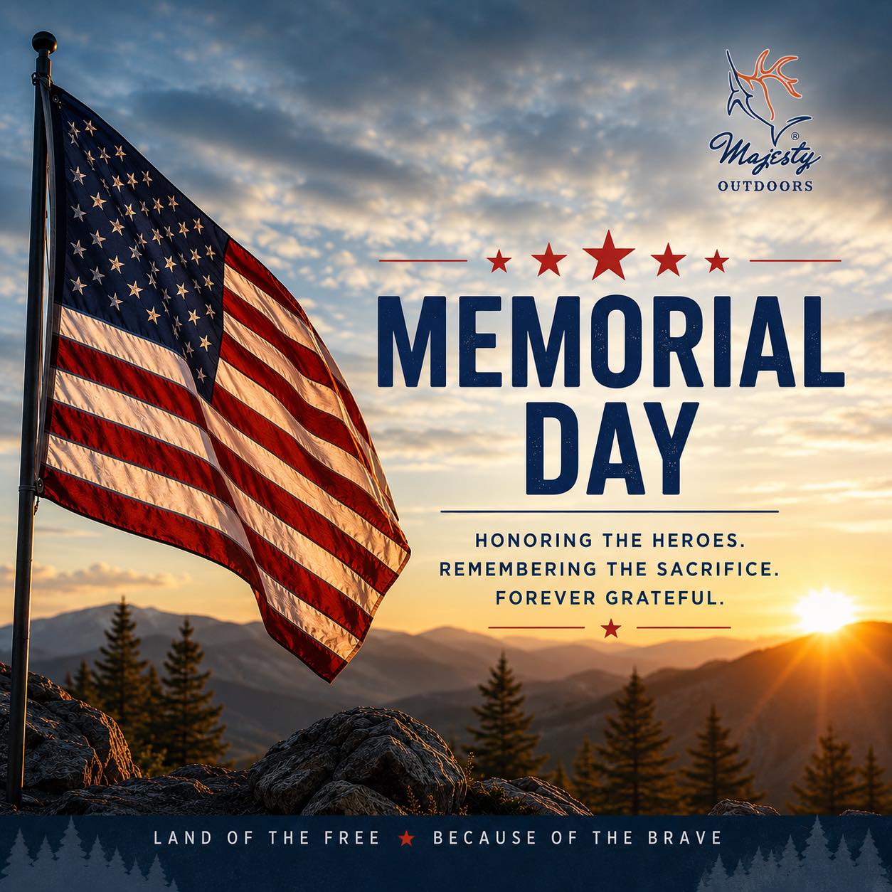 Today we remember and honor the brave men and women who made the ultimate sacrifice for our freedom. Their courage, service, and selflessness will never be forgotten. As we spend time with family and friends, may we always remember the true meaning of Memorial Day and the heroes who gave everything for our country. 🇺🇸 #MemorialDay #FreedomIsNotFree #memorialdayweekend