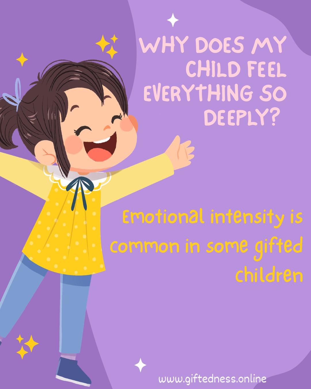Emotional intensity is often reported in gifted children and has been described in research as a heightened responsiveness to emotional experiences.
Studies suggest that individuals with high cognitive ability may show stronger emotional reactions, deeper empathy, and greater awareness of social dynamics (Mendaglio & Tillier, 2006; Karpinski et al., 2018). This does not mean something is wrong—it reflects differences in how information and feelings are processed.
At the same time, intensity can create challenges. Without support, children may feel overwhelmed or struggle to regulate strong emotions. With support, however, the same traits can contribute to empathy, insight, and meaningful relationships.
Understanding emotional intensity changes the goal:
not reducing it, but helping children manage it.
References
Mendaglio, S., & Tillier, W. (2006). Dabrowski’s theory and overexcitabilities.
Karpinski, R. I., et al. (2018). High intelligence: A risk factor for psychological and physiological overexcitabilities. Intelligence, 66, 8–23.
#overexcitabilities #intensity #parenting #giftededucation #giftedchildren #giftedkids #GiftedAdults #giftedchild #smart #gifted #giftedness #giftedandtalented #GiftedEducation #bigfeelings