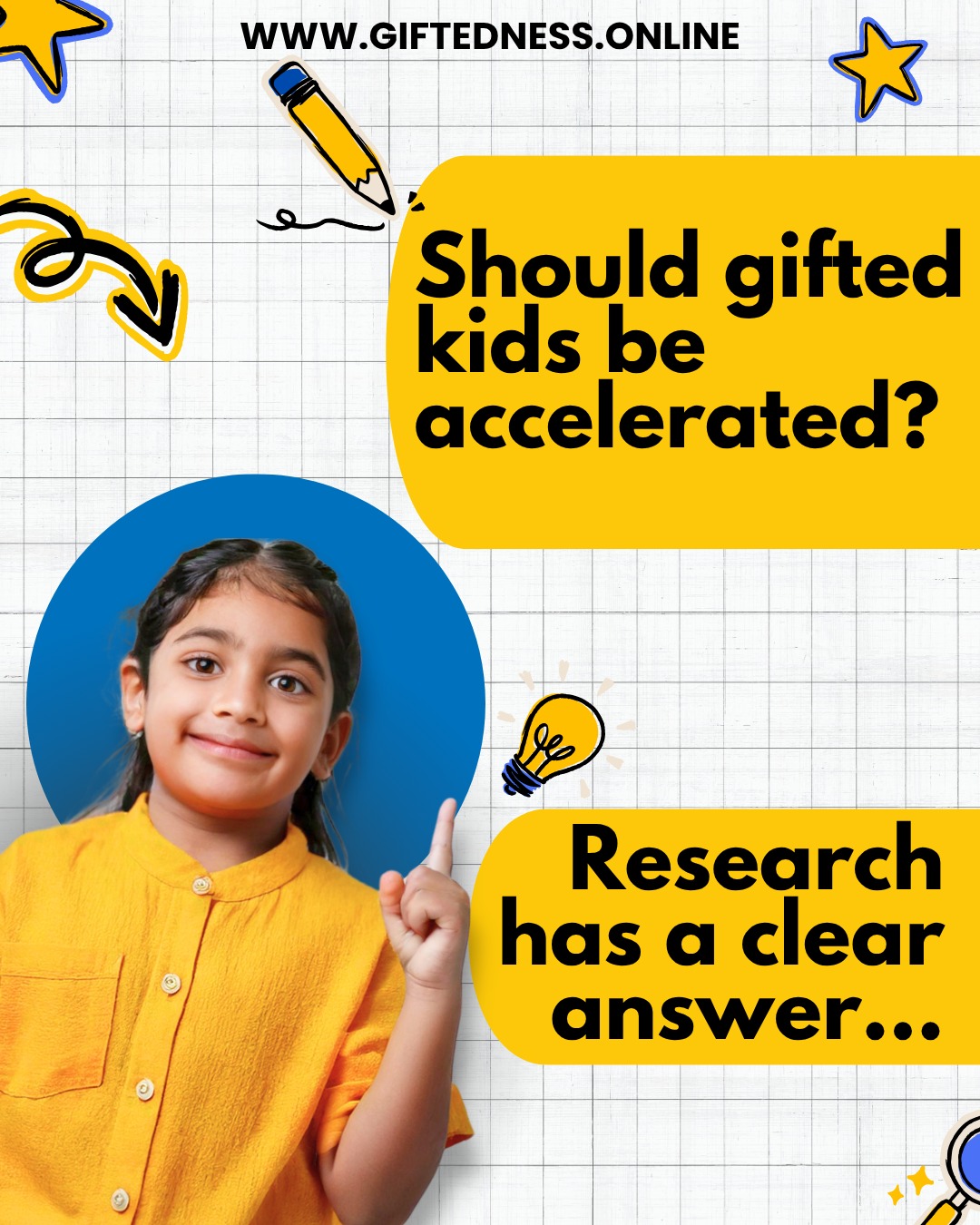 Should gifted children be accelerated in school?
Decades of research suggest that, when done thoughtfully, acceleration is one of the most effective educational interventions for gifted students. Studies consistently show improved academic outcomes, increased engagement, and no evidence of harm to social or emotional development (Colangelo et al., 2004; Steenbergen-Hu & Moon, 2011).
Meta-analytic findings indicate that accelerated students not only learn more but often report equal or better social adjustment compared to non-accelerated peers (Steenbergen-Hu & Moon, 2011). Concerns about social harm are not supported by the broader research base.
The key factor is fit. When the level of challenge matches the student’s ability, both learning and well-being tend to improve.
References
Colangelo, N., Assouline, S., & Gross, M. (2004). A Nation Deceived: How schools hold back America’s brightest students.
Steenbergen-Hu, S., & Moon, S. (2011). The effects of acceleration on high-ability learners: A meta-analysis. Gifted Child Quarterly.
#twiceexceptional #GiftedEducation #giftedandtalented #giftedadults #giftedness #gifted #smart #giftedchild #achievement #GiftedAdults #giftedkids