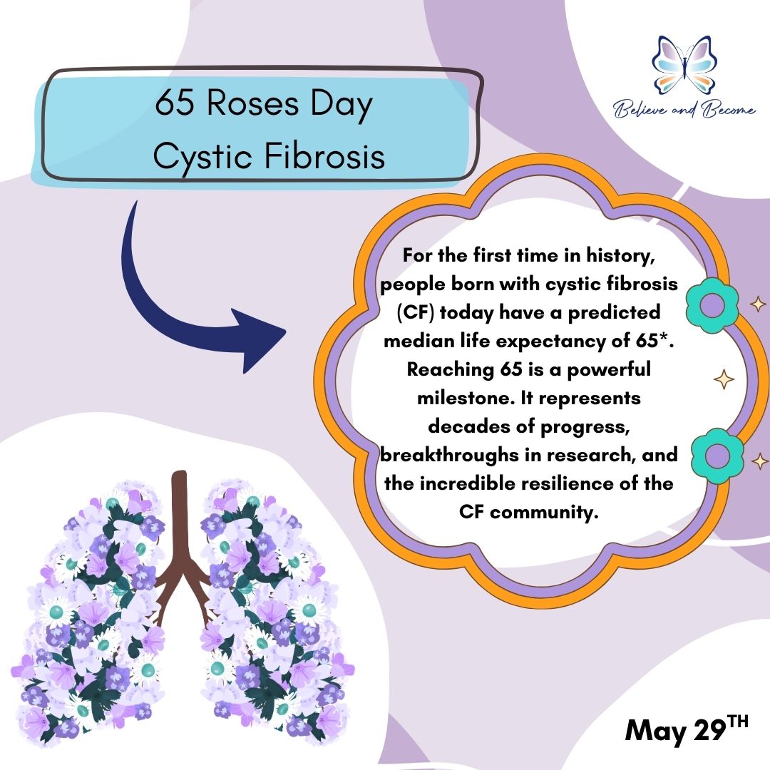 Today we come together for 65 Roses Day, a day dedicated to raising awareness for cystic fibrosis (CF) and honouring the incredible children, adults, families, clinicians, and researchers who face this condition with courage every single day.
The name β65 Rosesβ comes from the way young children often pronounce cystic fibrosis β a simple, beautiful phrase that has become a symbol of resilience and love within the CF community.
CF is a lifelong genetic condition that affects the lungs, digestive system, and other organs. It demands strength β not just from those living with it, but from everyone who supports them. Today is about recognising that strength, amplifying their voices, and pushing for continued progress in research, treatment access, and quality of life.
https://www.cysticfibrosis.org.au/