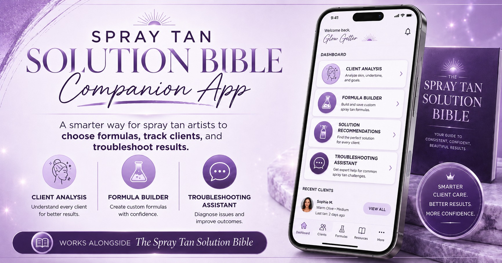 ✨ I’m excited to officially introduce the **Spray Tan Solution Bible Companion App**! ✨
This free app was created to work alongside **The Spray Tan Solution Bible** and help spray tan artists make more confident decisions when working with clients.
Inside the app, artists can use tools like:
💜 **Client Analysis** — better understand skin type, undertone, tan goals, and prep concerns
🧴 **Basic Solution Recommendations** — get guidance on base direction, DHA range, rinse timing, and client communication
📋 **Formula Builder** — save client formulas and notes for future appointments
🛠️ **Troubleshooting Assistant** — get help with common issues like orange results, patchy hands/feet, uneven fading, and more
📚 **Bible Companion Library** — connect app guidance back to key Spray Tan Solution Bible concepts
My goal is simple: to help spray tan artists stop guessing, document their work, and build more confidence behind every appointment.
The app is free to start, and it’s designed for artists who want to understand the “why” behind better spray tan results — not just follow random formulas.
🛑Please bare with me as this app is still in development. There will be things added and changed as I continue to grow. If you have feedback or suggestions let me know. I will eventually be making this an app that can be downloaded from Google Play and the Apple Apps stores.
Try it here: https://app.justmetimewellness.com
💜 Built for spray tan artists.
💜 Created to support better client care.
💜 Designed to work alongside The Spray Tan Solution Bible.
#SprayTanArtist #SprayTanTraining #SprayTanSolutionBible #SunlessTanning #BeautyBusiness