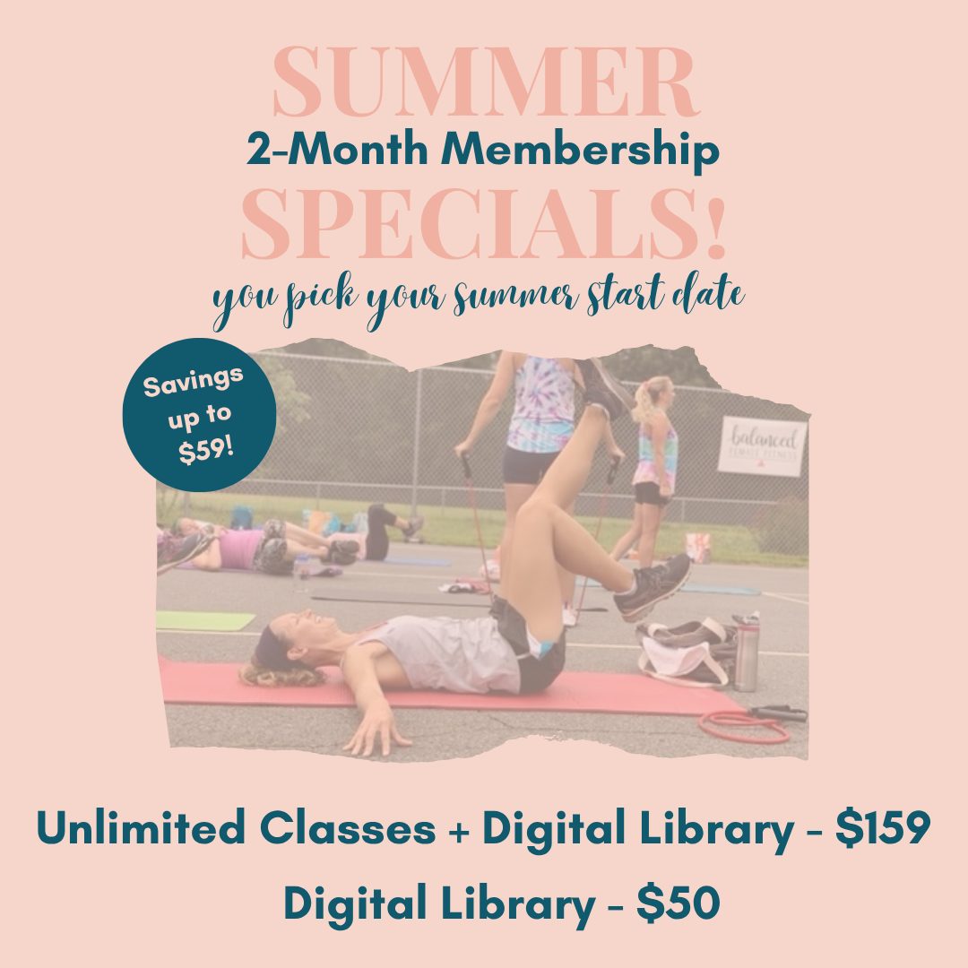 ☀️ HOT TIP: Summer doesn't have to mean pressing pause on fitness until fall!
What if this summer, movement simply supported your life alongside vacations, camps, travel, and shifted schedules—with flexibility, community, and zero pressure to be perfect? 💪💖
That’s exactly why we created our Summer Specials for new clients! 🎉
☀️ SUMMER UNLIMITED SPECIAL
💪 2 Months of Unlimited Classes + Digital Library Access for just $159
(That’s a $59 savings!)
OR…
☀️ SUMMER DIGITAL SPECIAL
💻 2 Months of Unlimited Digital Library Access (100+ recorded workouts!) for just $50
(That’s a $20 savings!)
✨ Flexible workouts for all levels
✨ A supportive community of women
✨ Classes that fit real life
✨ Consistency without pressure or perfection
Come once a week or five times a week—we’re here to help you stay connected, energized, and strong all summer long. ☀️👯♀️
PLUS: You get to choose your May, June, or July start date at checkout!
🔗Link in bio or https://www.balancedfemalefitness.com/so/58PvBfAqi?languageTag=en
#BFFWomen #StrongWomenStrongCommunity #WomensFitness #FitnessForWomen #SummerFitness #StrengthTrainingForWomen #MoveYourBody #ConsistencyOverPerfection #FallsChurchFitness #NorthernVirginiaFitness #WomenSupportingWomen #FlexibleFitness