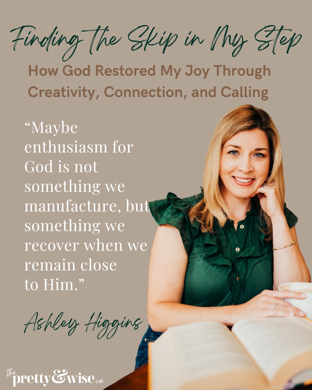 Have you lost the “skip” in your step spiritually?
Not your salvation.
Not your faith.
But your wonder… your joy… your excitement for what God is doing?
Ashley Higgins’ new article explores:
✨ abiding
✨ creativity
✨ serving
✨ discipleship
✨ recovering childlike wonder
And truly, it feels like a deep breath for weary hearts.
“If we are being honest, sometimes we become dutiful instead of delighted.”
Read the full article today. 🤍 LINK IN BIO
#ChristianLiving #FaithFilledLife #WomenInTheWord #ChristianMoms #SpiritualGrowth #JesusChangesEverything
Ashley Higgins writes from the intersection of theology, motherhood, ministry, military life, and everyday discipleship—encouraging women to stay rooted in God’s Word while finding grace and purpose in real life. Read more from her here: www.ashleymhiggins.com