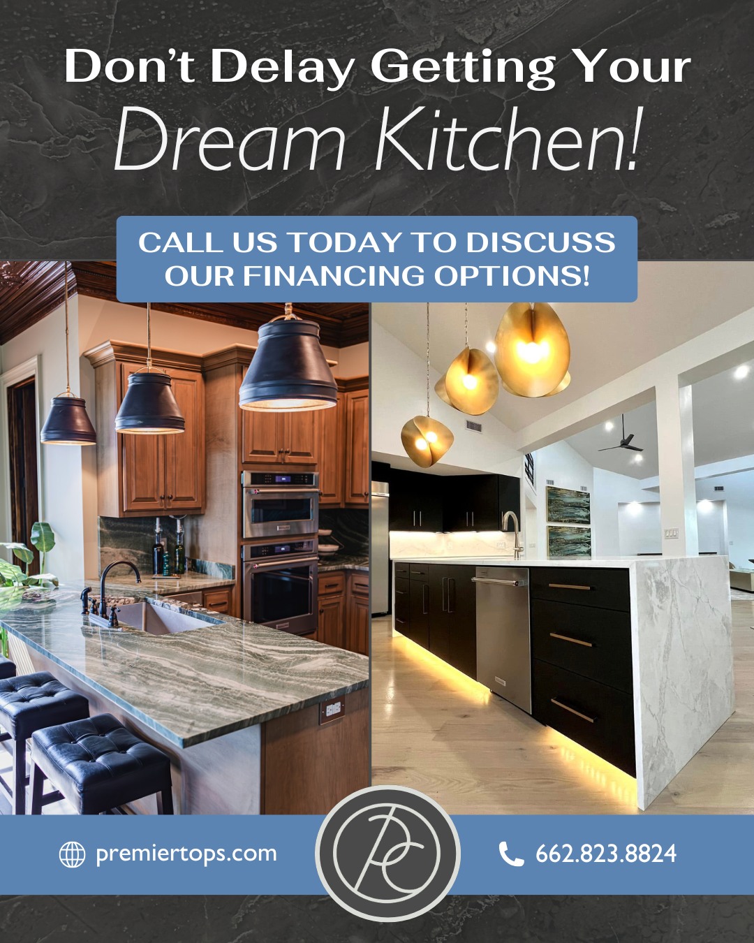 If you’ve been waiting for the “right time” to upgrade, this is it. With flexible financing options available, creating a kitchen you love is more attainable than you think.
Call us today to explore your options and get started on your kitchen transformation!
📞 662.823.8824
📍2341 Graham Dr, Tupelo, MS
-
#PremierCountertops #PremierCountertopsMS #HomeRenovation #NorthMississippi #LuxuryCountertops #ResidentialCountertops #HomeRenovation #KitchenUpgrade #DreamKitchen #FinancingAvailable #CountertopGoals