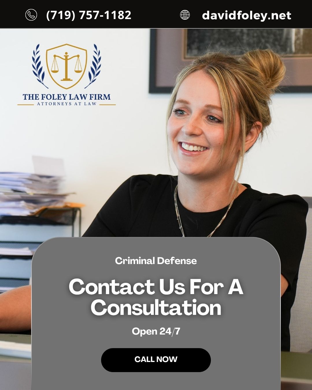 Ready to Listen. Ready to Defend. ⚖️
Legal challenges don't stick to regular business hours, and neither do we. When you call The Foley Law Firm, you get a dedicated team ready to evaluate your case and build a strong strategy for your defense.
Reach out today to schedule your consultation.
#TheFoleyLawFirm #DefenseAttorney #lawyer #coloradosprings
