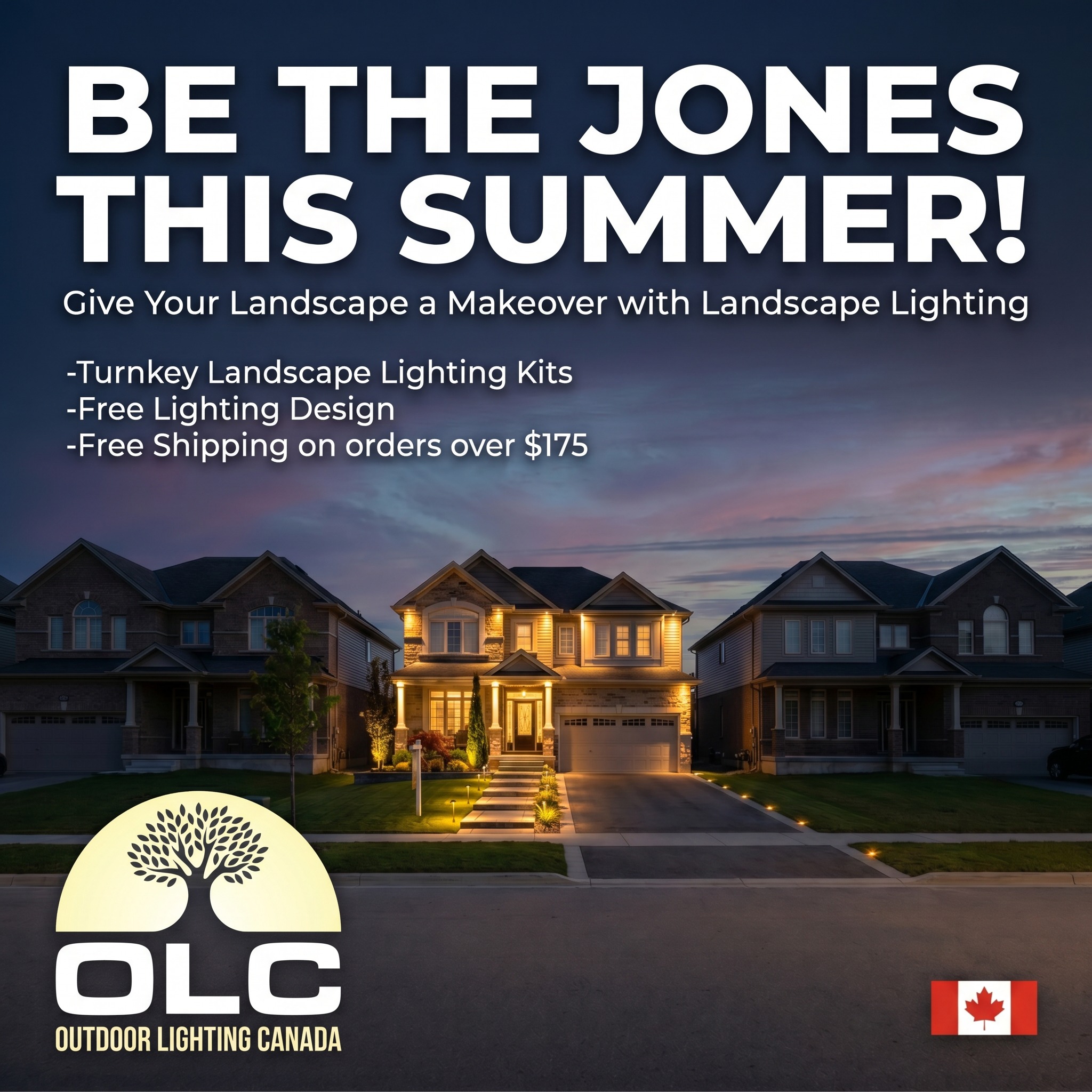 Stop envying this summer and be the envy of your street with an elegant Landscape Lighting system. Landscape Lighting can be installed in an afternoon, requires no experience, and can be easily modified after initial installation. Start with a small system and add as needed, sometimes less is better in Landscape Lighting.
Outdoor Lighting Canada offers:
💡Free Lighting Design assistance.
💡Free Shipping on orders over $175.
💡Commercial grade products the professionals use.
#LandscapeLighting, #outdoorlighting