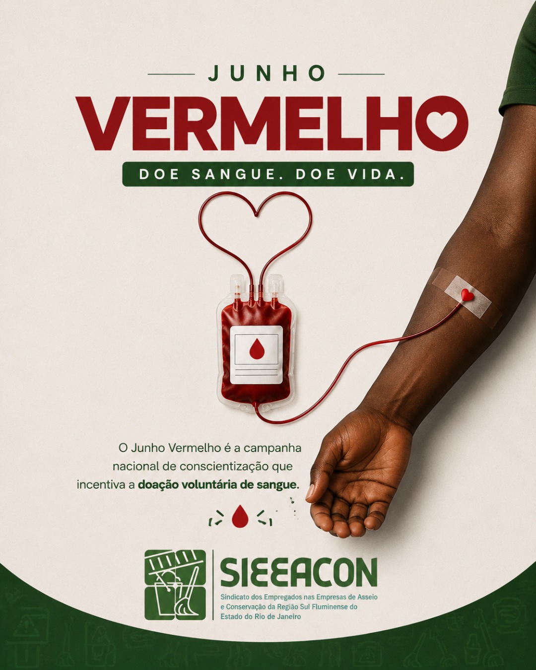 Doar sangue é um gesto simples que pode salvar até 4 vidas. Neste mês de conscientização, o SIEEACON reforça a importância da doação voluntária de sangue e convida todos a fazerem parte dessa corrente de solidariedade. 🩸
Seu gesto pode representar esperança, cuidado e uma nova chance para quem mais precisa. Faça a diferença. Doe sangue, doe vida!
Juntos somos mais fortes na luta pela vida! 💚
#JunhoVermelho #DoeSangue #DoeVida #Solidariedade #Conscientização #SIEEACON #VoltaRedonda #SindicatoForte