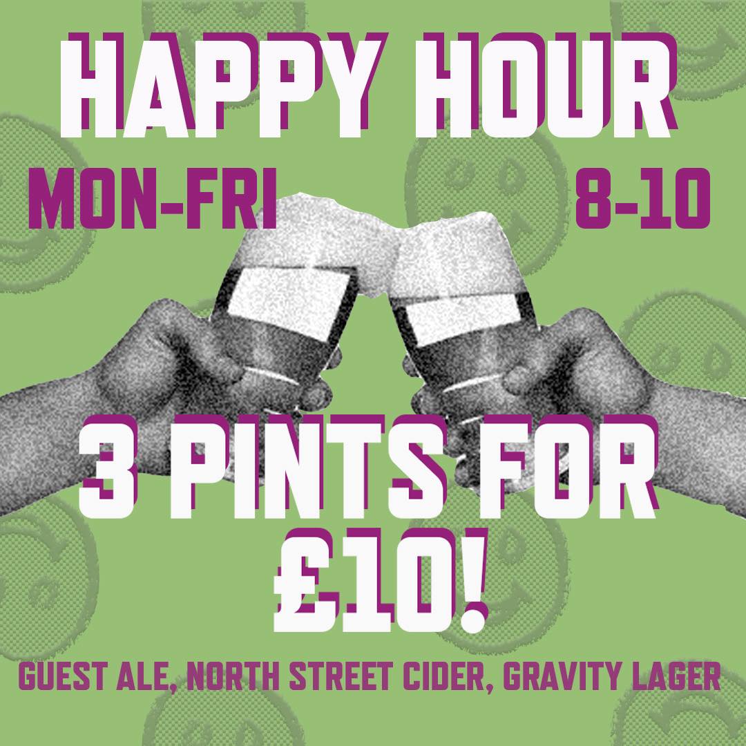 We’re doing happy hour, and at those prices you and all your mates will be smiling in no time 🙂🙃
.
.
.
#happyhour #cheappints #bristolpubs #bristolpubscene #bristolpubsandbars #happyhourbristol