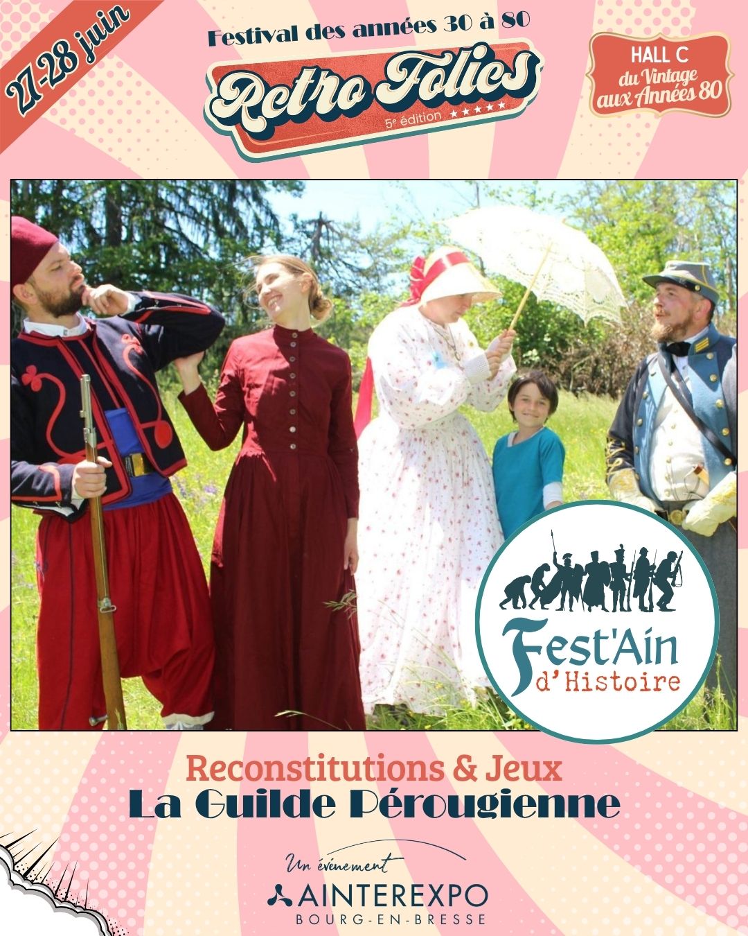 ⚔️🏰 Et si les allées de Retro Folies vous faisaient voyager plusieurs siècles en arrière pour trouver les origines du vintage ?
Le temps d’un week-end, la @laguildeperougienne vous ouvre les portes de Fest’Ain d’Histoire avec un aperçu immersif de leur festival :
🎲 wargames : jeux et découvertes historiques
🧍 figurines et costumes d’époque
⚔️ reconstitutions historiques
Un véritable voyage entre passion, savoir-faire et traditions, à vivre en famille ou entre curieux ❤️
Parce qu’avant les années 80… il y avait déjà des légendes🔥
📅 27 & 28 juin 2026 - Hall C |📍 AINTEREXPO – Bourg-en-Bresse
Faites partie de l’aventure Retro Folies 2026
🎫 Billetterie préventes sur : festival-retrofolies.com
#RetroFolies #GuildePerougienne #ReconstitutionHistorique #Medieval #HistoireVivante #Figurines #Costumes #Festival #BourgenBresse #VintageVibes