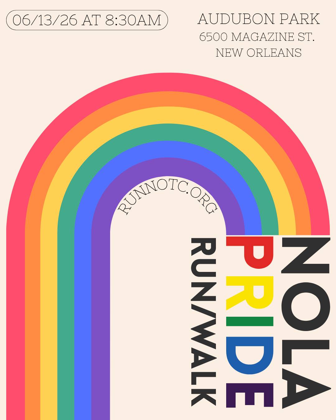 🌈 Run with Pride! 🌈
Join us for the 8th Annual NOLA Pride Run/Walk on Saturday, June 13th, at beautiful Audubon Park @auduboninstitute! Visit runnotc.org to learn more and secure your spot today!
Shout out to our beneficiary @pflagno
#RunNOLA #RunNOTC #NOLAPride #NewOrleansPride #AudubonPark #PrideRun #PrideMonth2026